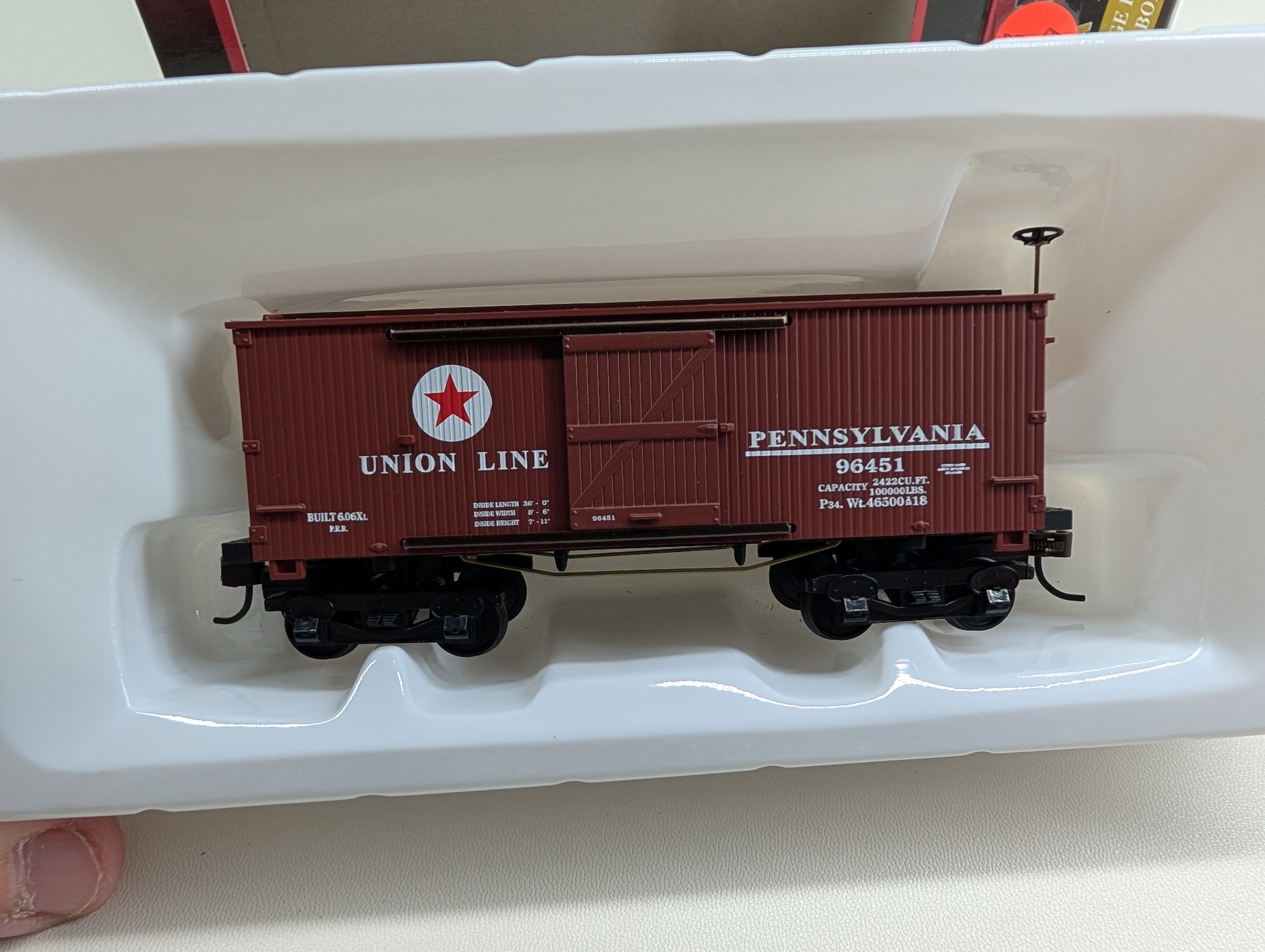 USED Mantua 721050 HO Scale 1860 Box Car Union Line PRR #96451