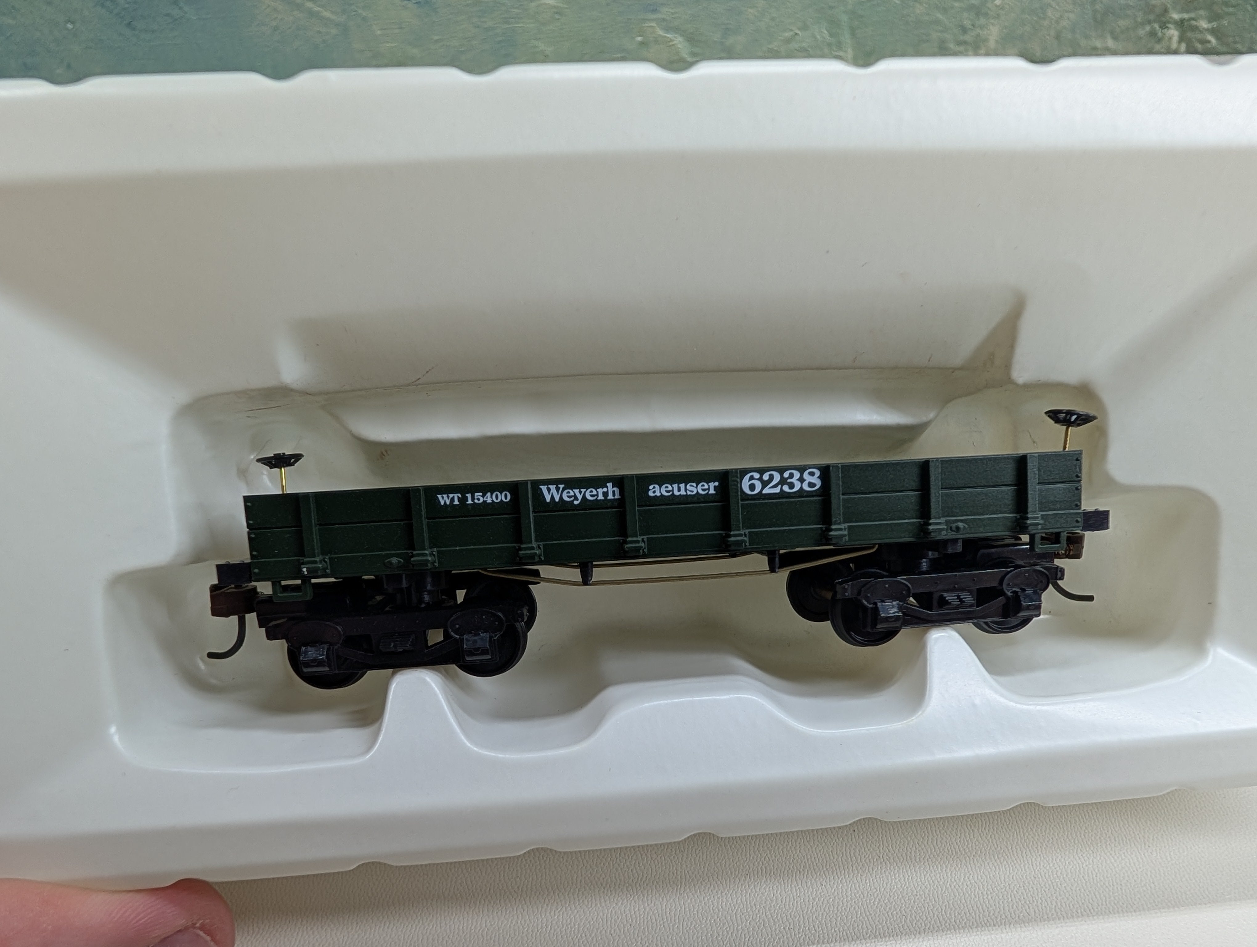USED Mantua 724021 HO Scale Log Car Gondola Weyerhaeuser #6238