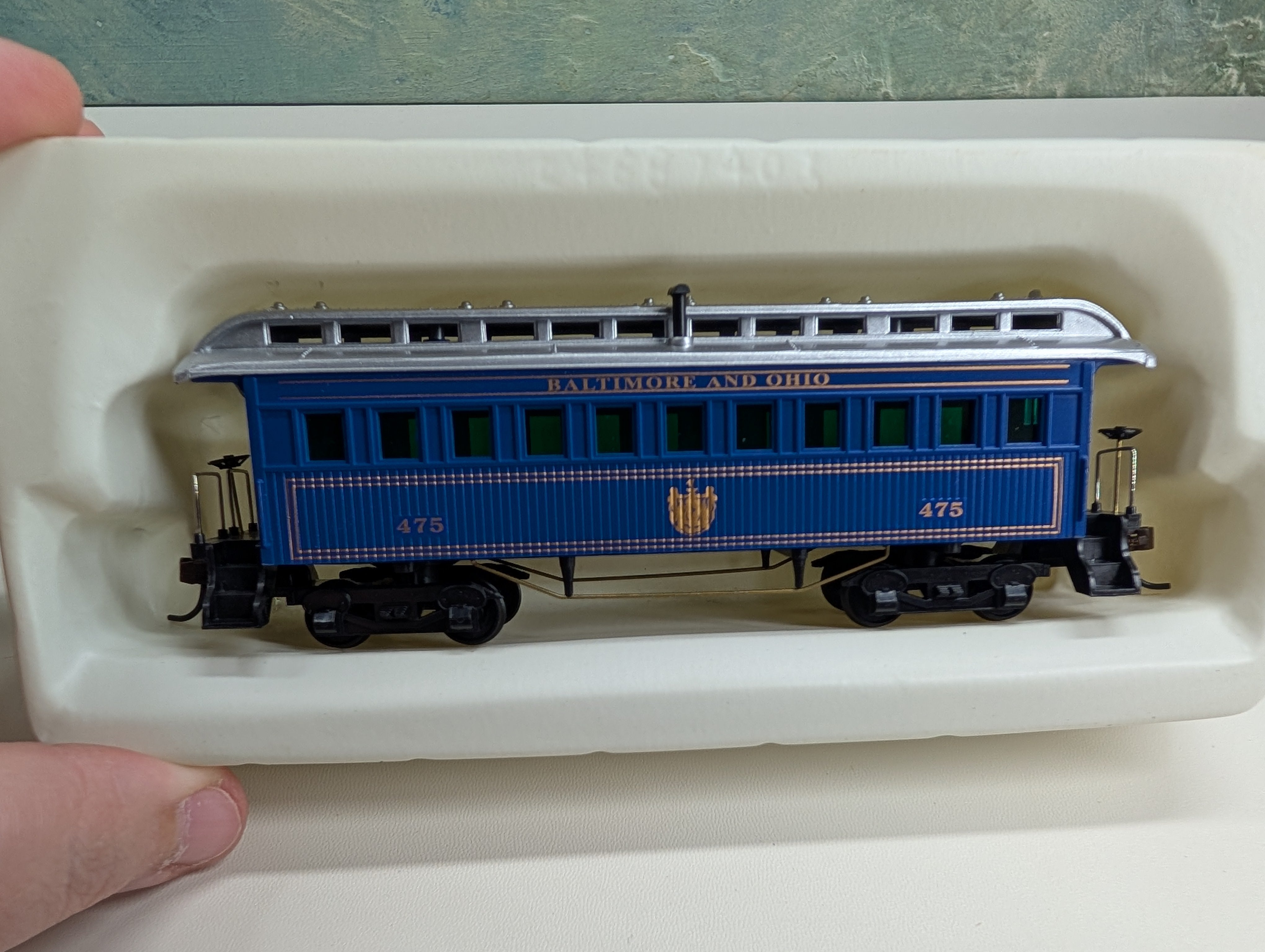 USED Mantua 719525 HO Scale 1890 Coach Wooden Passenger Car Baltimore and Ohio #475