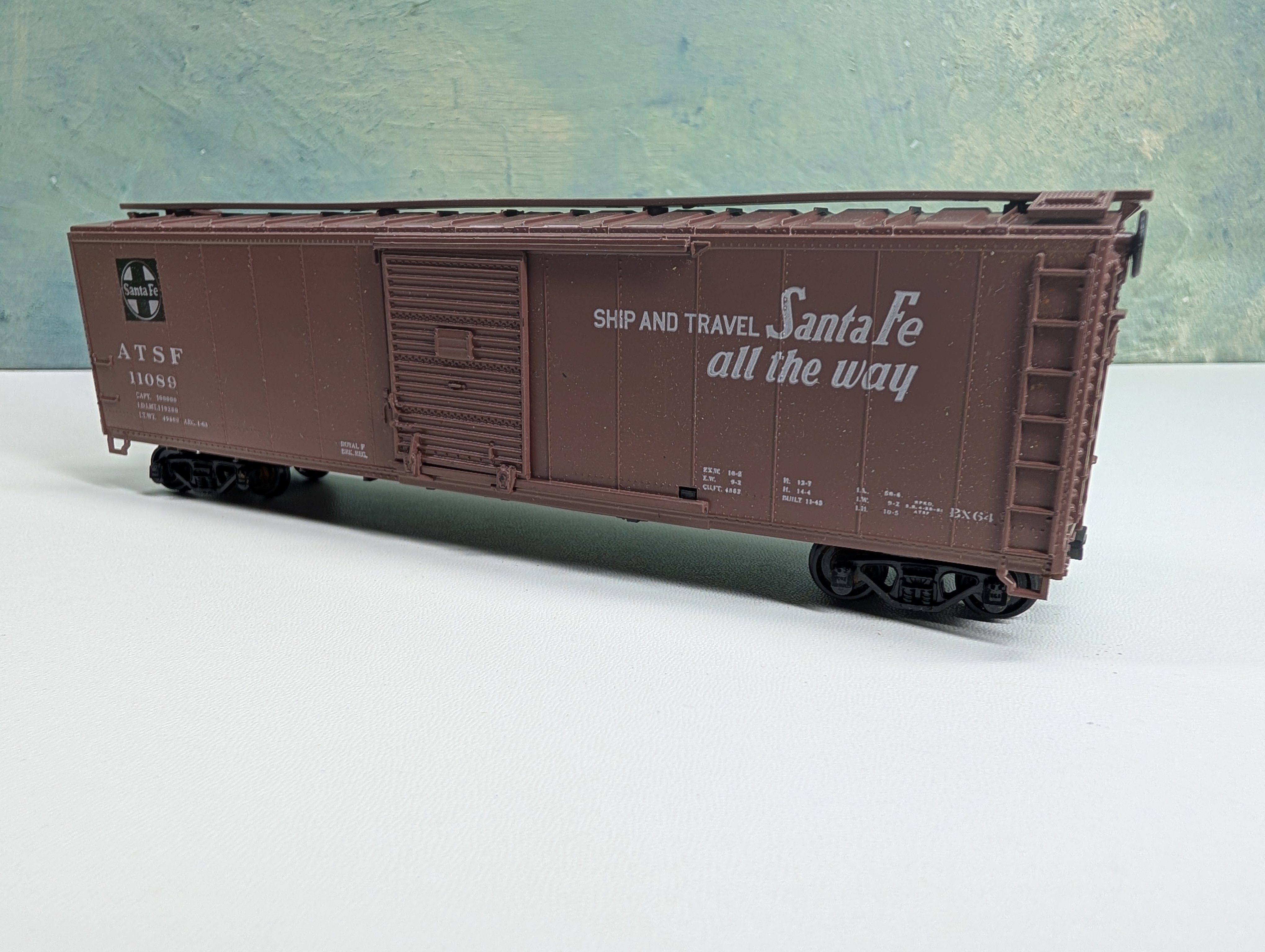 USED Athearn HO Scale 50' SD Box Car Santa Fe ATSF #11089