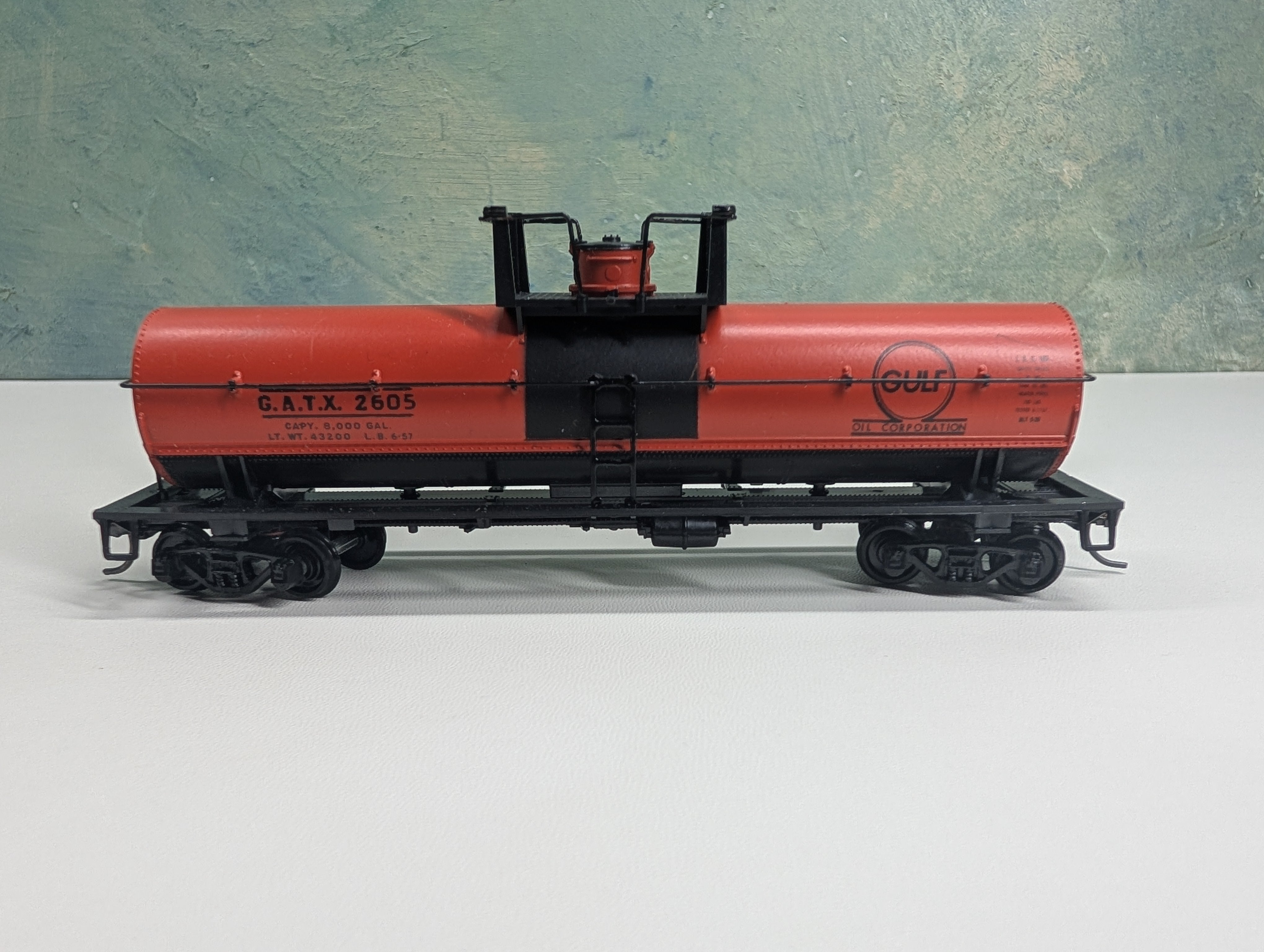 USED Athearn HO Scale 40' Chemical Tank Car Gulf GATX #2605