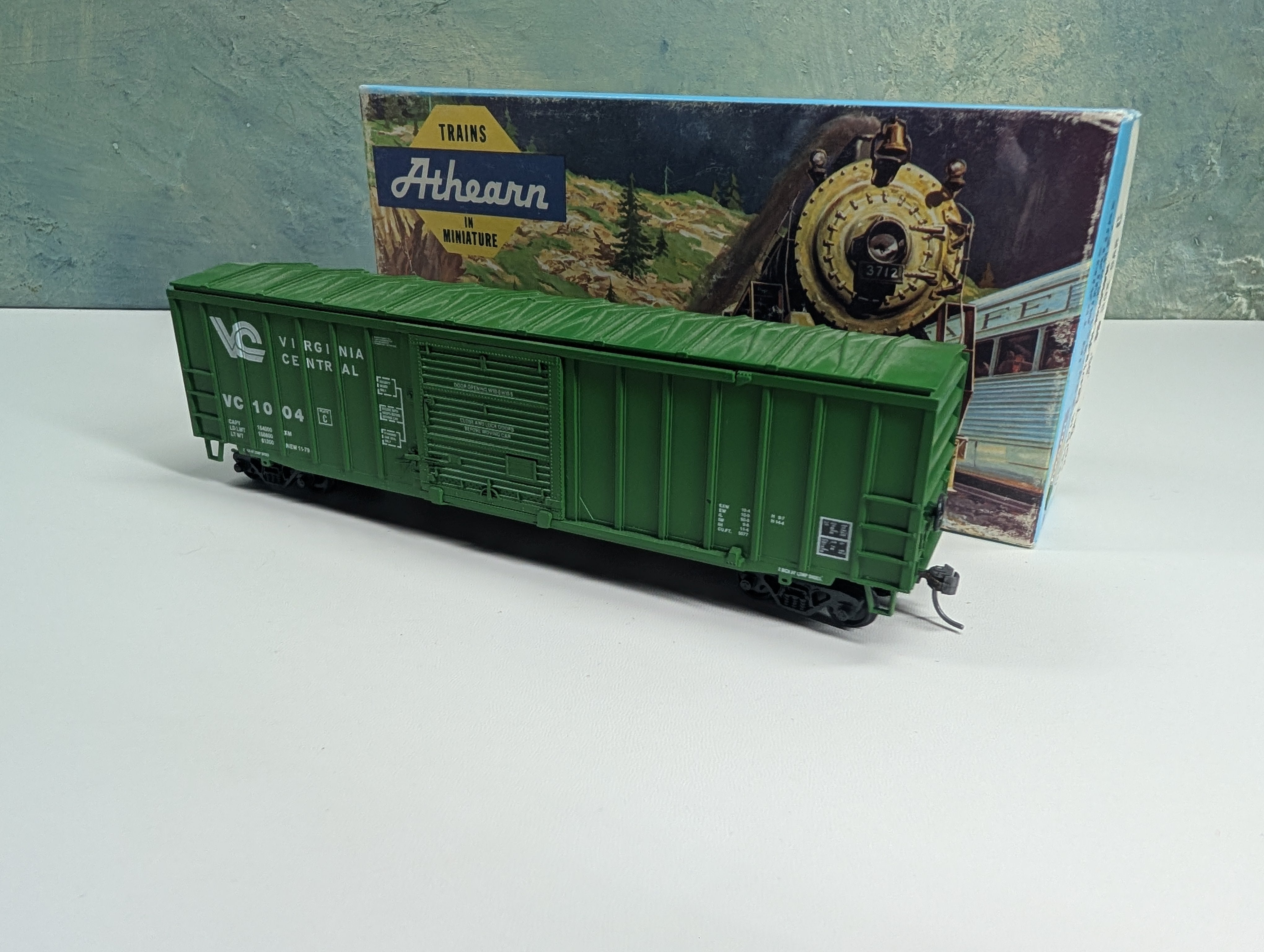 USED Athearn HO Scale 50' Railbox Type Box Car Virginia Central VC #1004 Bev-Bel