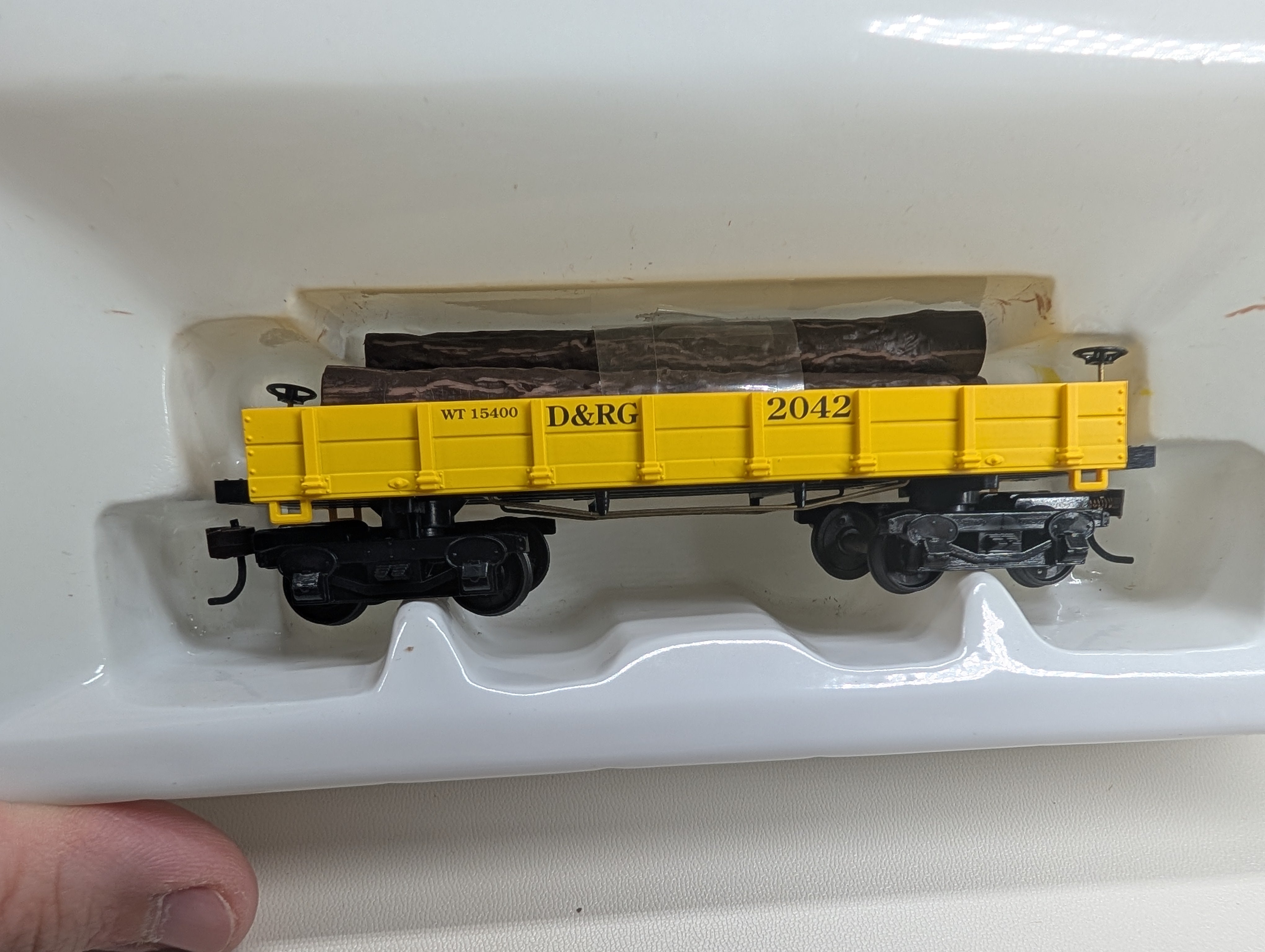 USED Mantua 724008 HO Scale 1860 Log Car Rio Grande D&RGW #2042