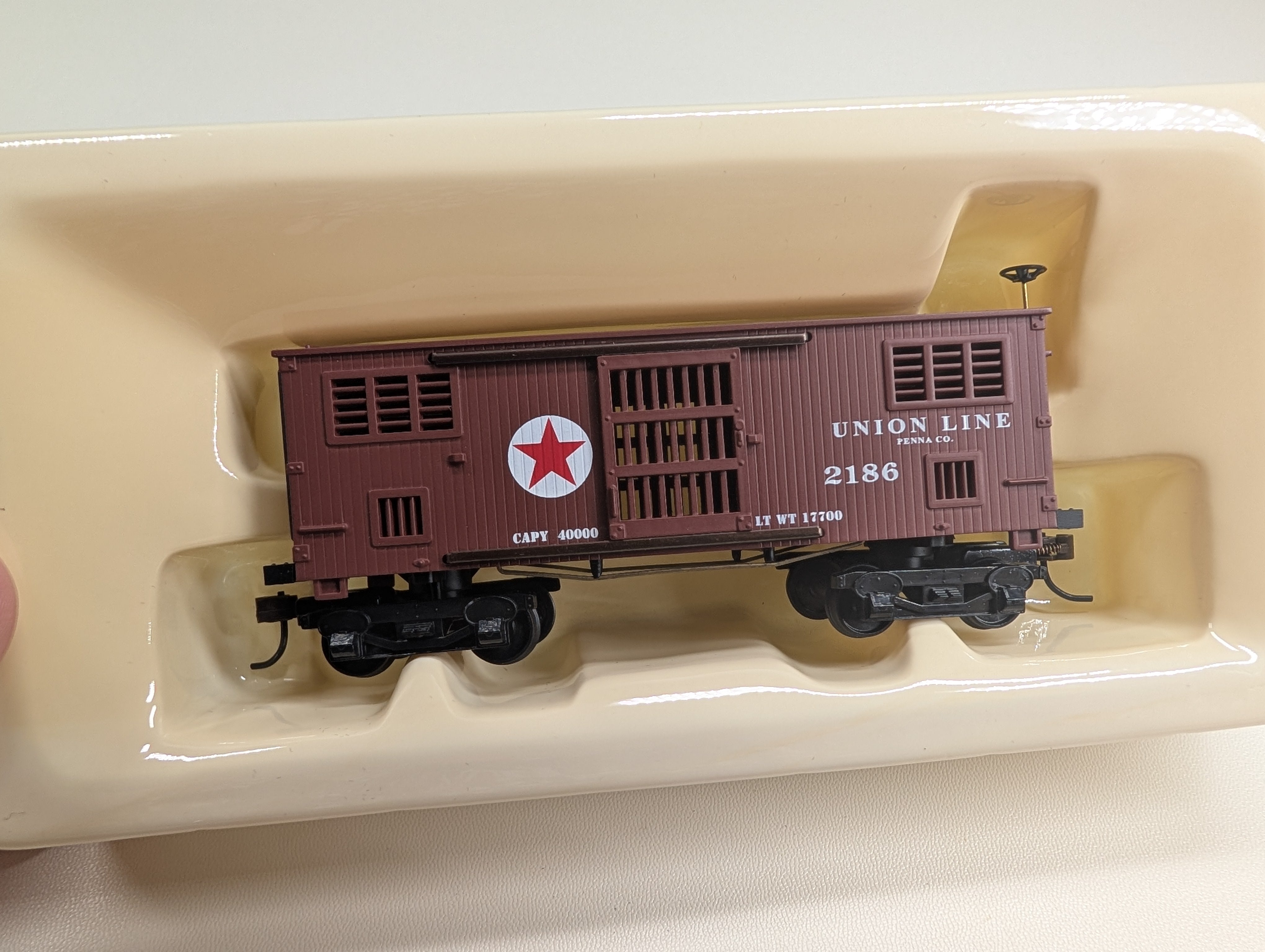 USED Mantua 722050 HO Scale 1860 Horse Car Union Line PRR #2186