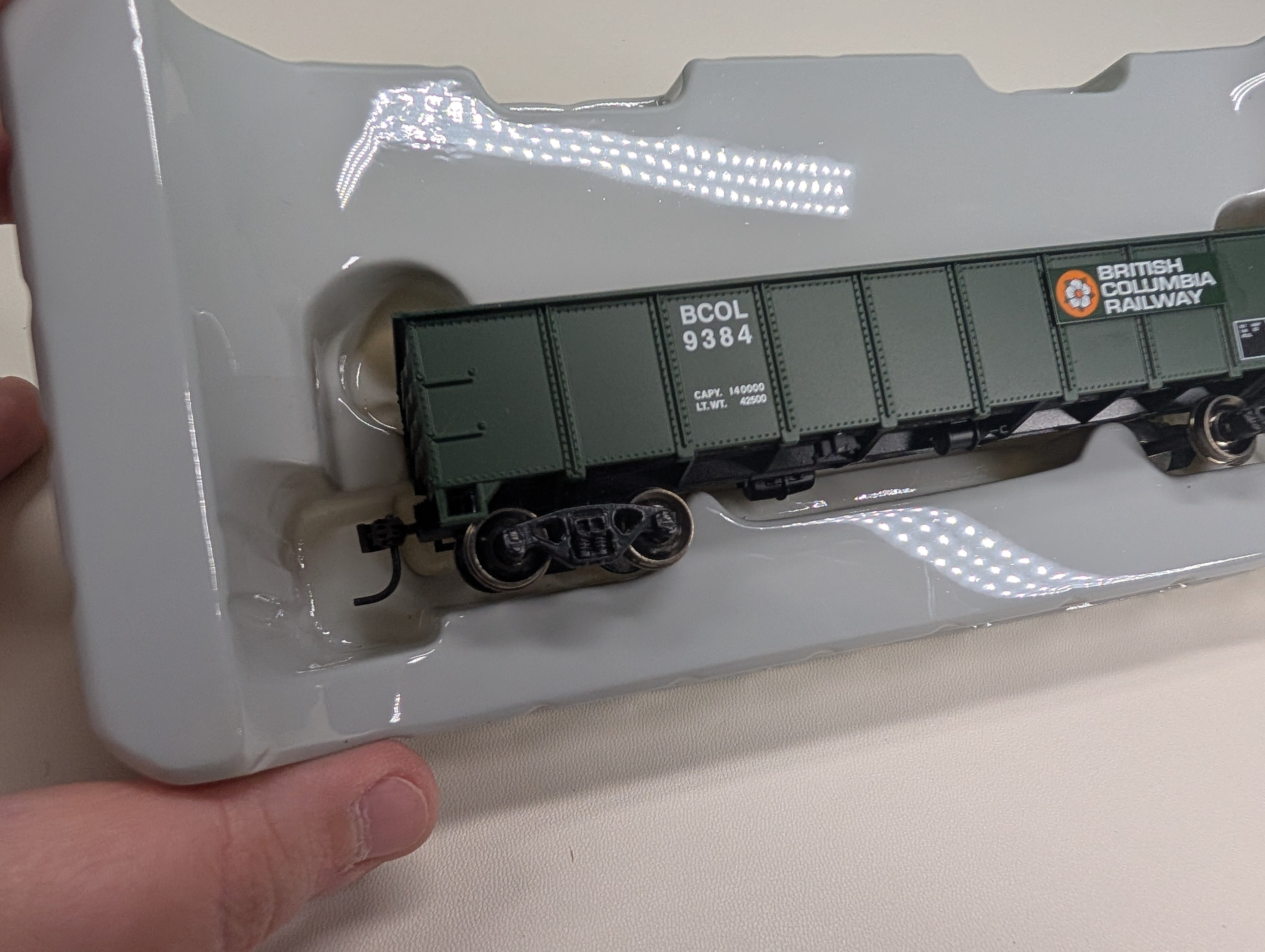 USED Athearn 94338 HO Scale 40' Gondola British Columbia Railway BCOL #9384