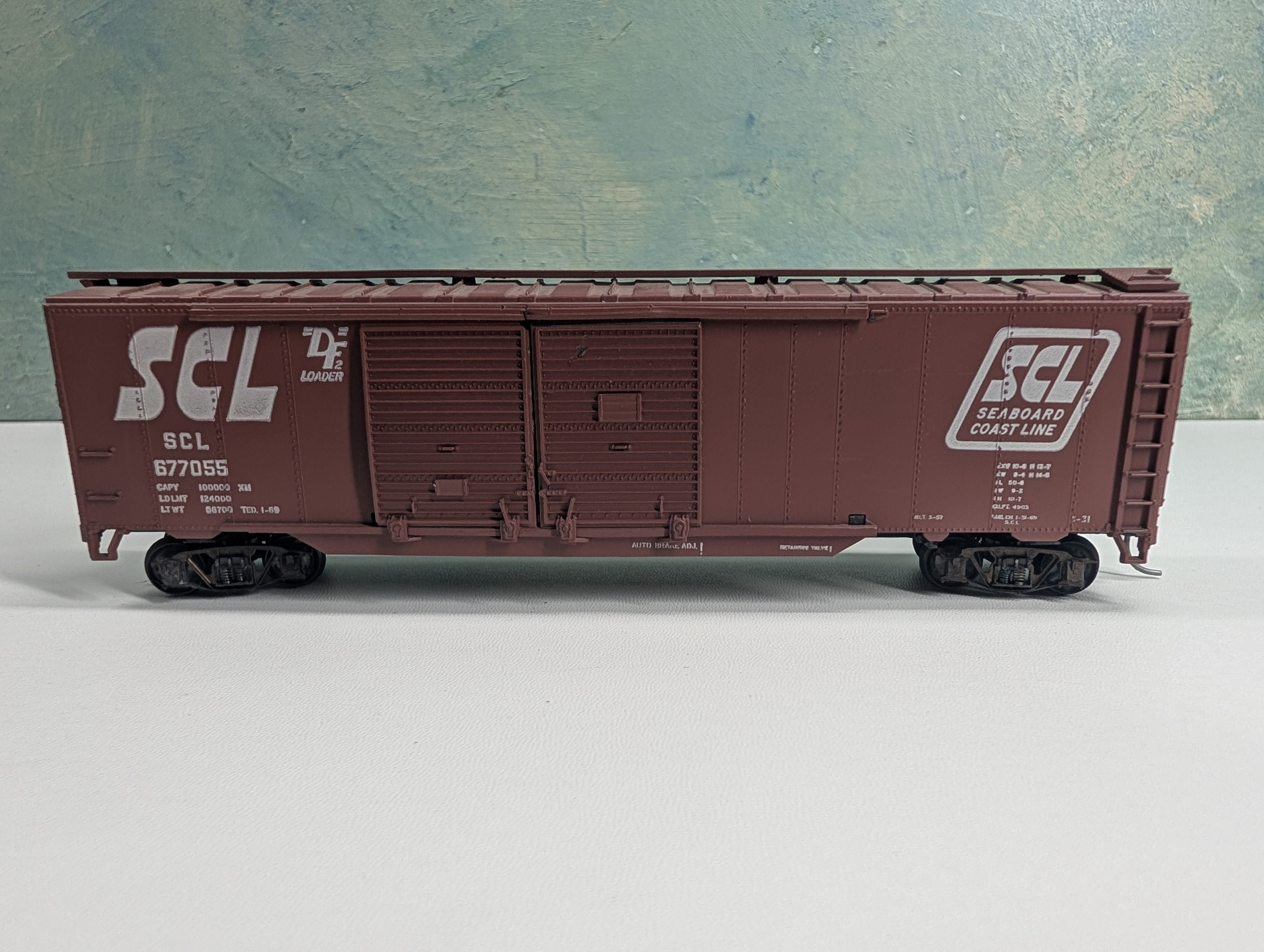 USED Athearn HO Scale 50' DD Box Car Seaboard Coast Line SCL #677055