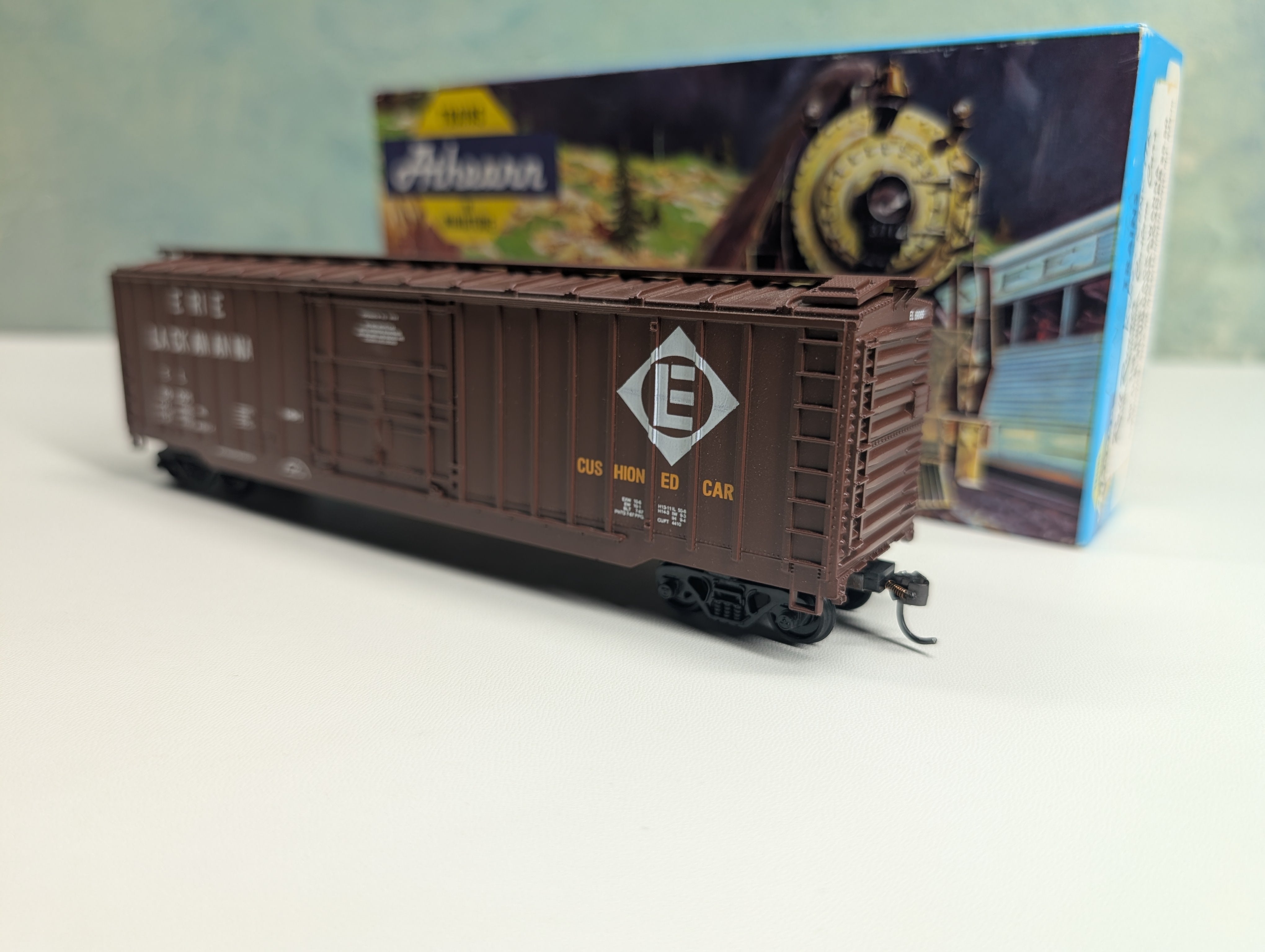 USED Athearn HO Scale 50' OB Box Car Erie Lackawanna EL #69095 Rail Runner