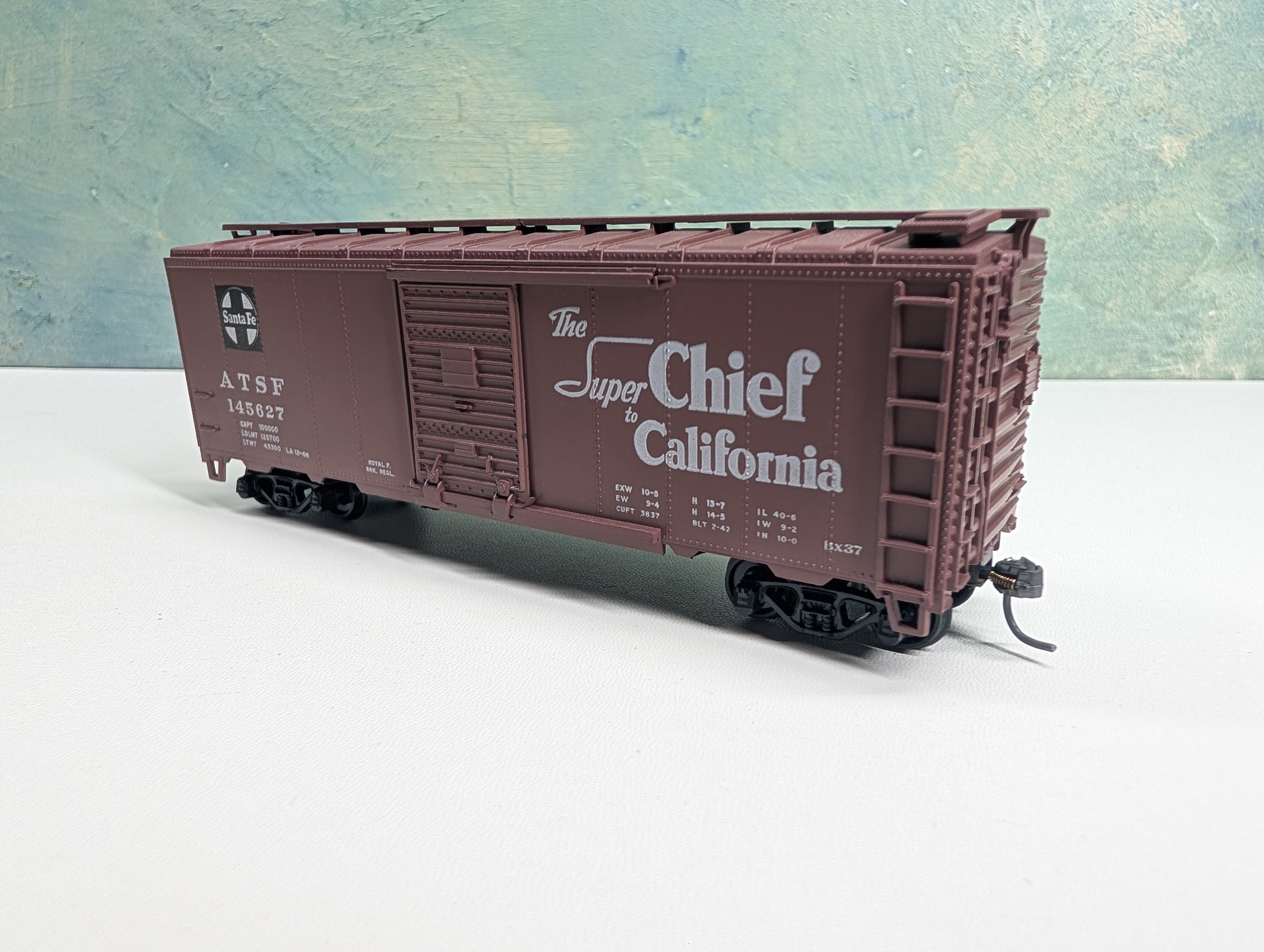 USED Athearn HO Scale 40' Box Car Santa Fe ATSF #145627