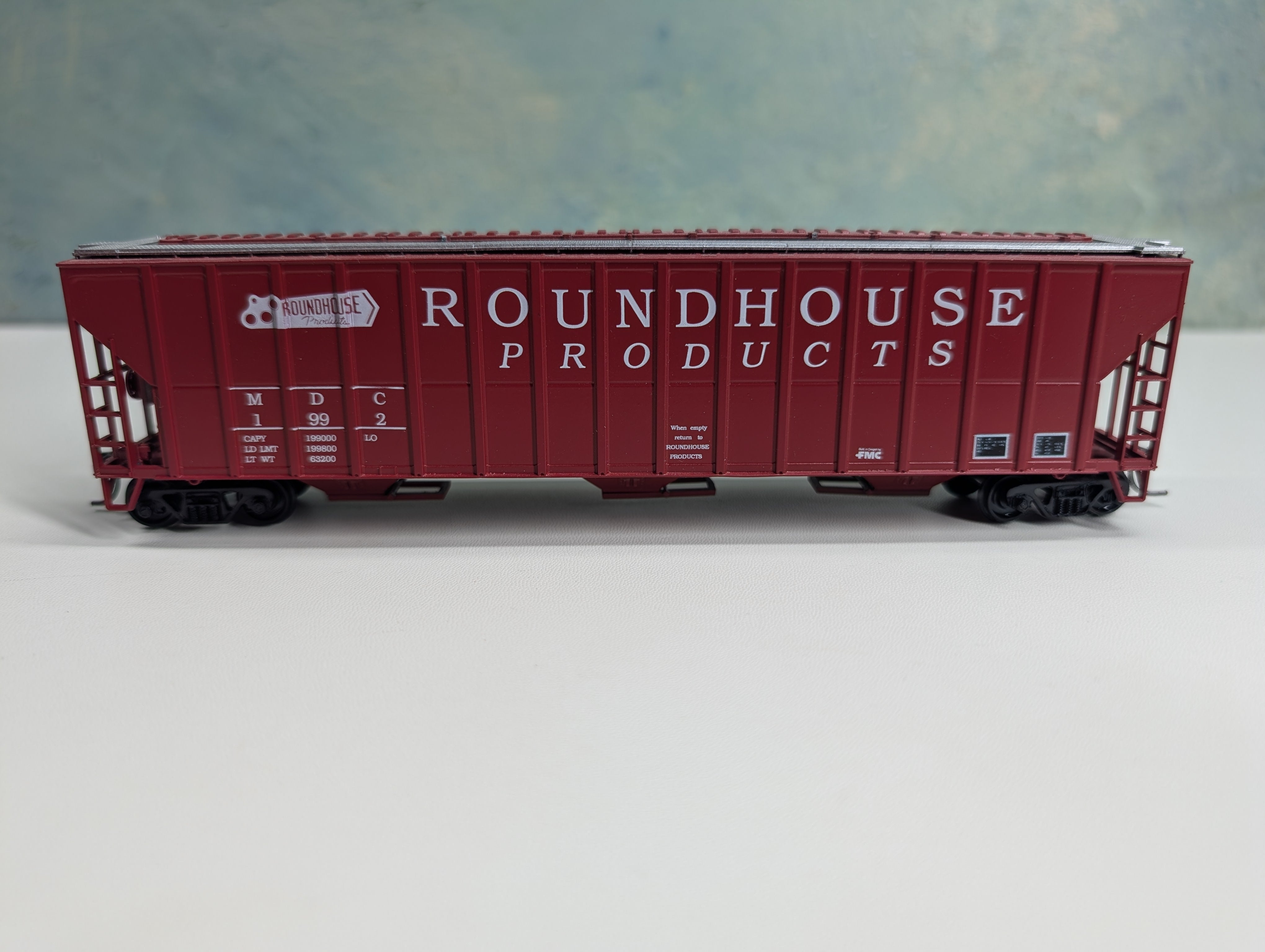 USED Roundhouse 7725 HO Scale 50' FMC Covered Hopper Roundhouse Products MDC #1992