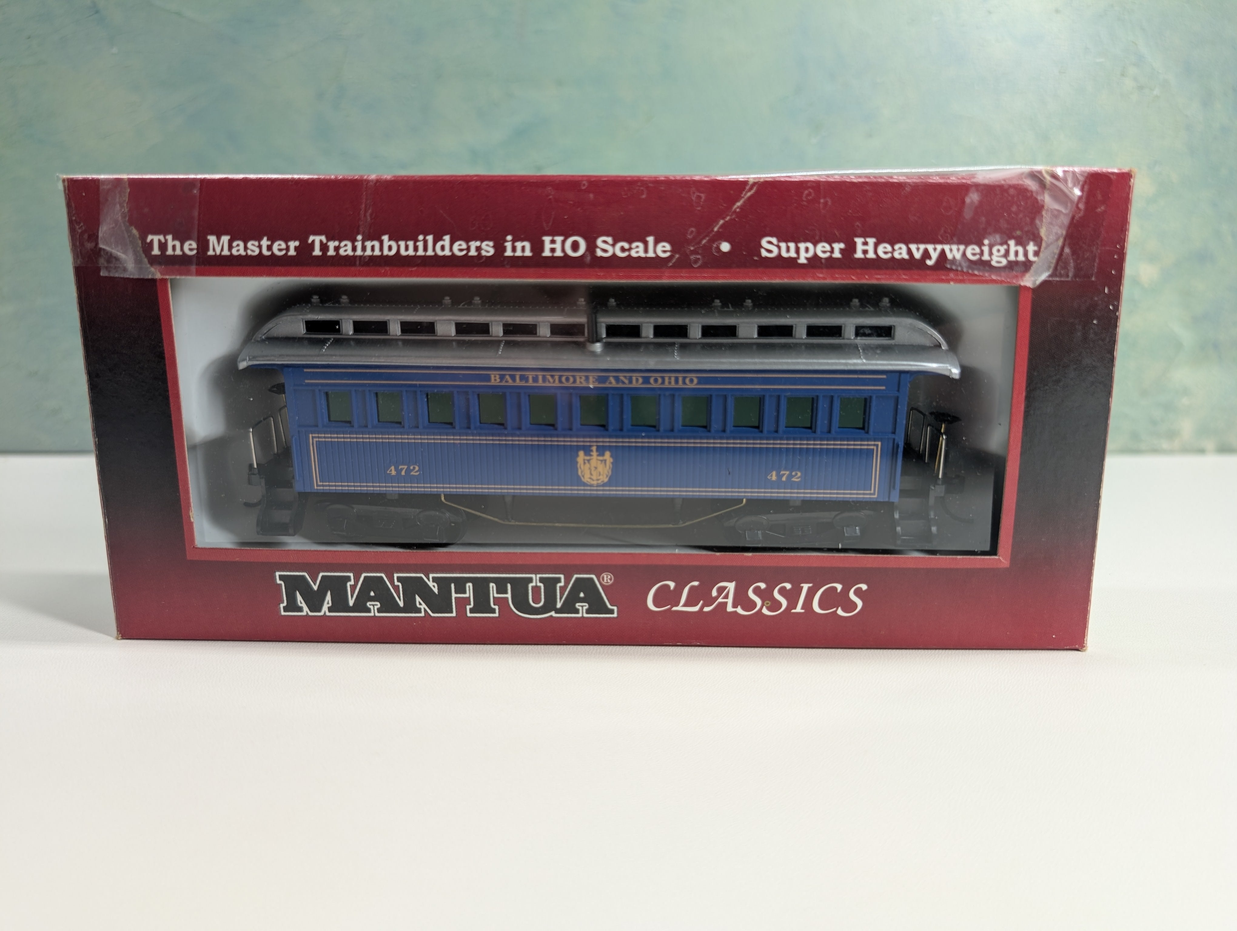USED Mantua HO Scale 1890 Coach Wooden Passenger Car Baltimore and Ohio #472