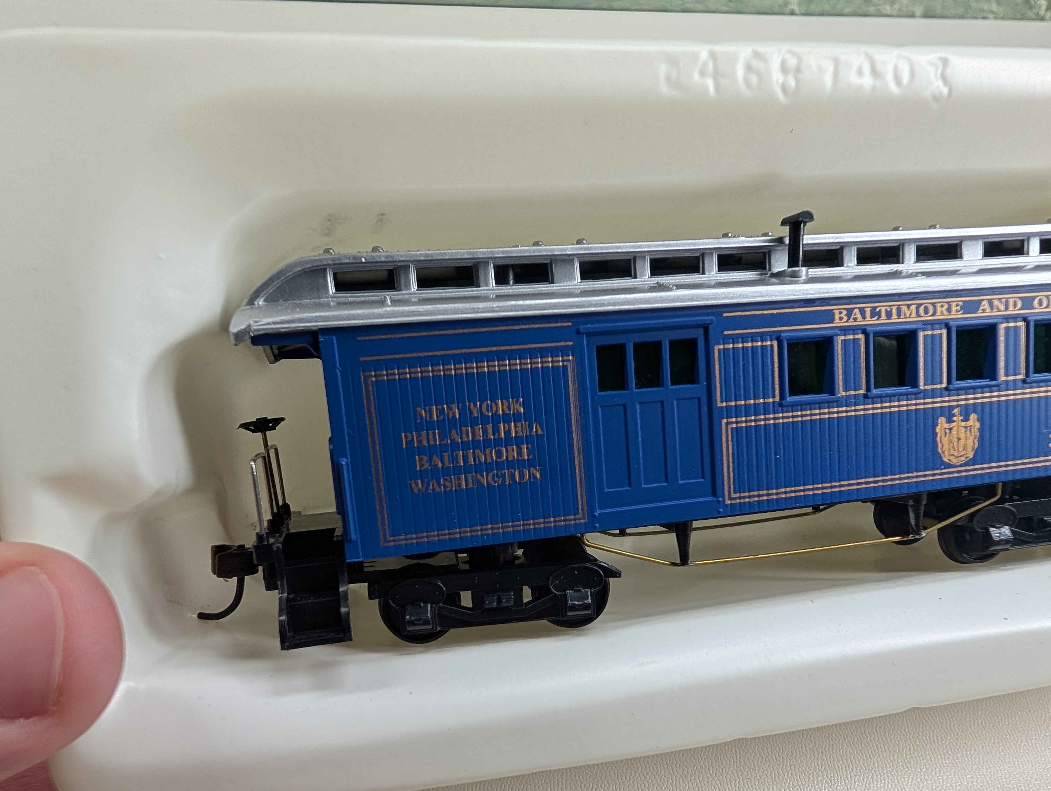 USED Mantua HO Scale 1890 Combine Wooden Passenger Car Baltimore and Ohio #36