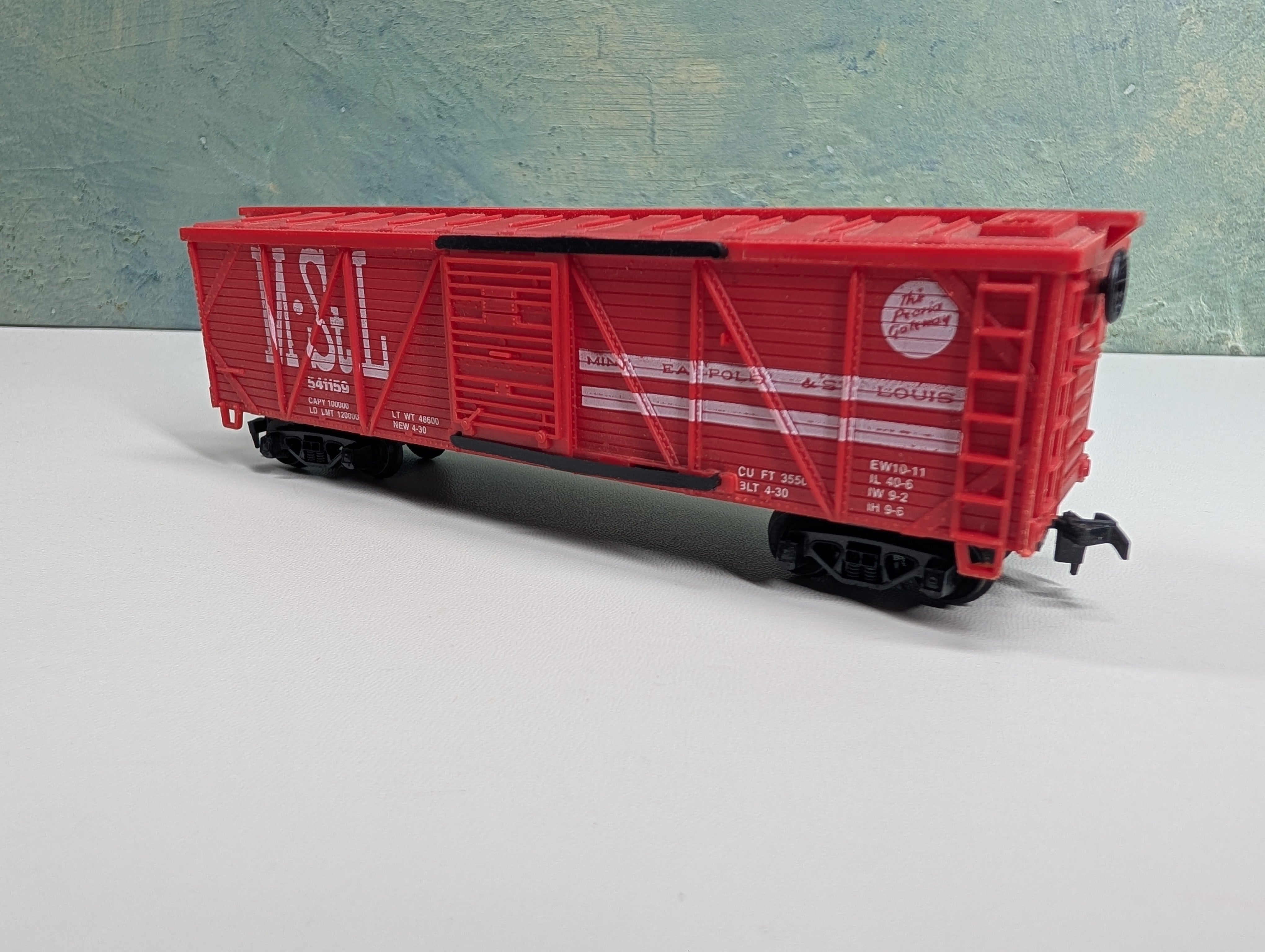 USED Life-Like HO Scale 42' Wooden Box Car Minneapolis & St Louis MSTL #541159