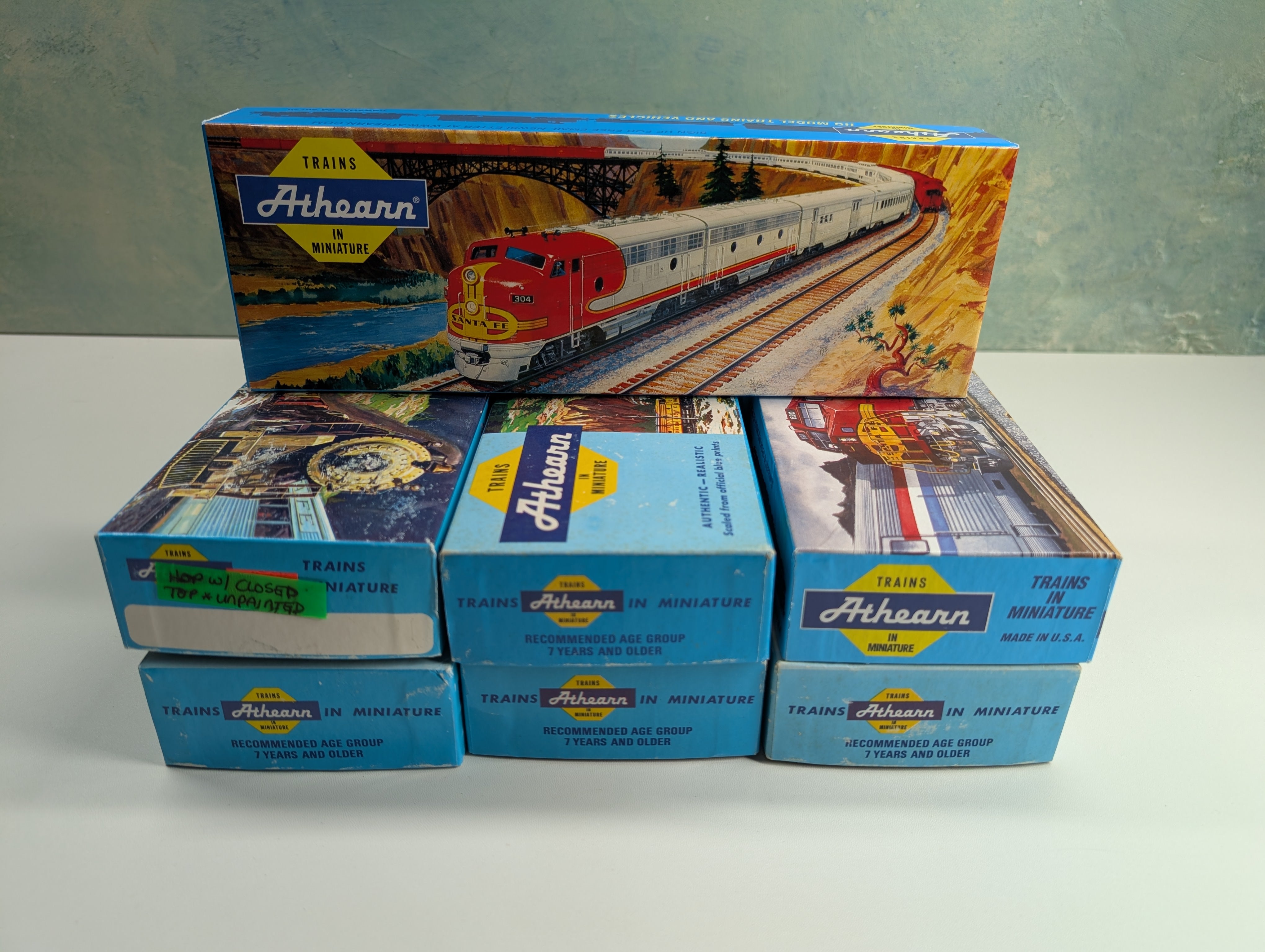 USED Athearn HO Scale Lot of Empty Long Train Boxes for Storage (7 pcs)