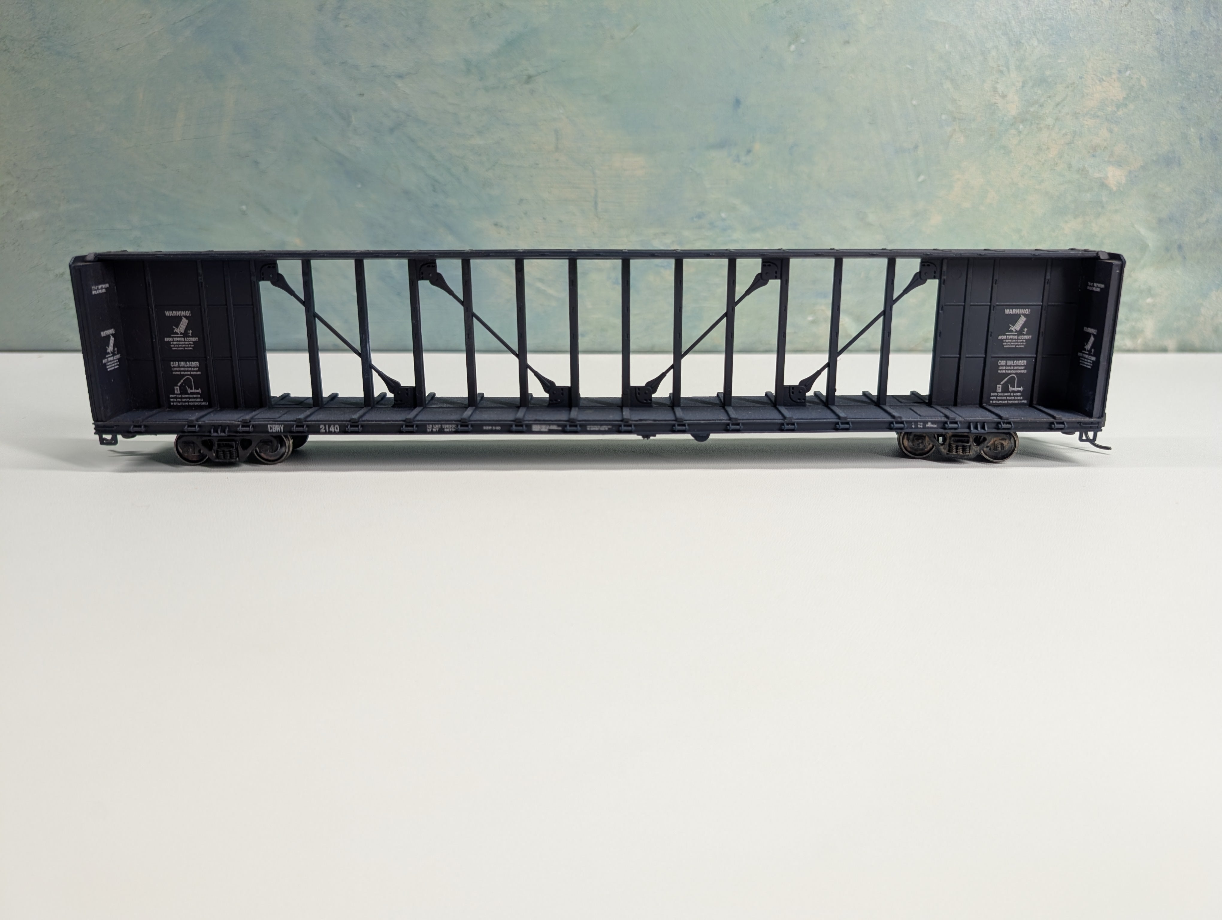 USED Walthers HO Scale 75' Centerbeam Flat Car CBRY #2140 Metal Wheels