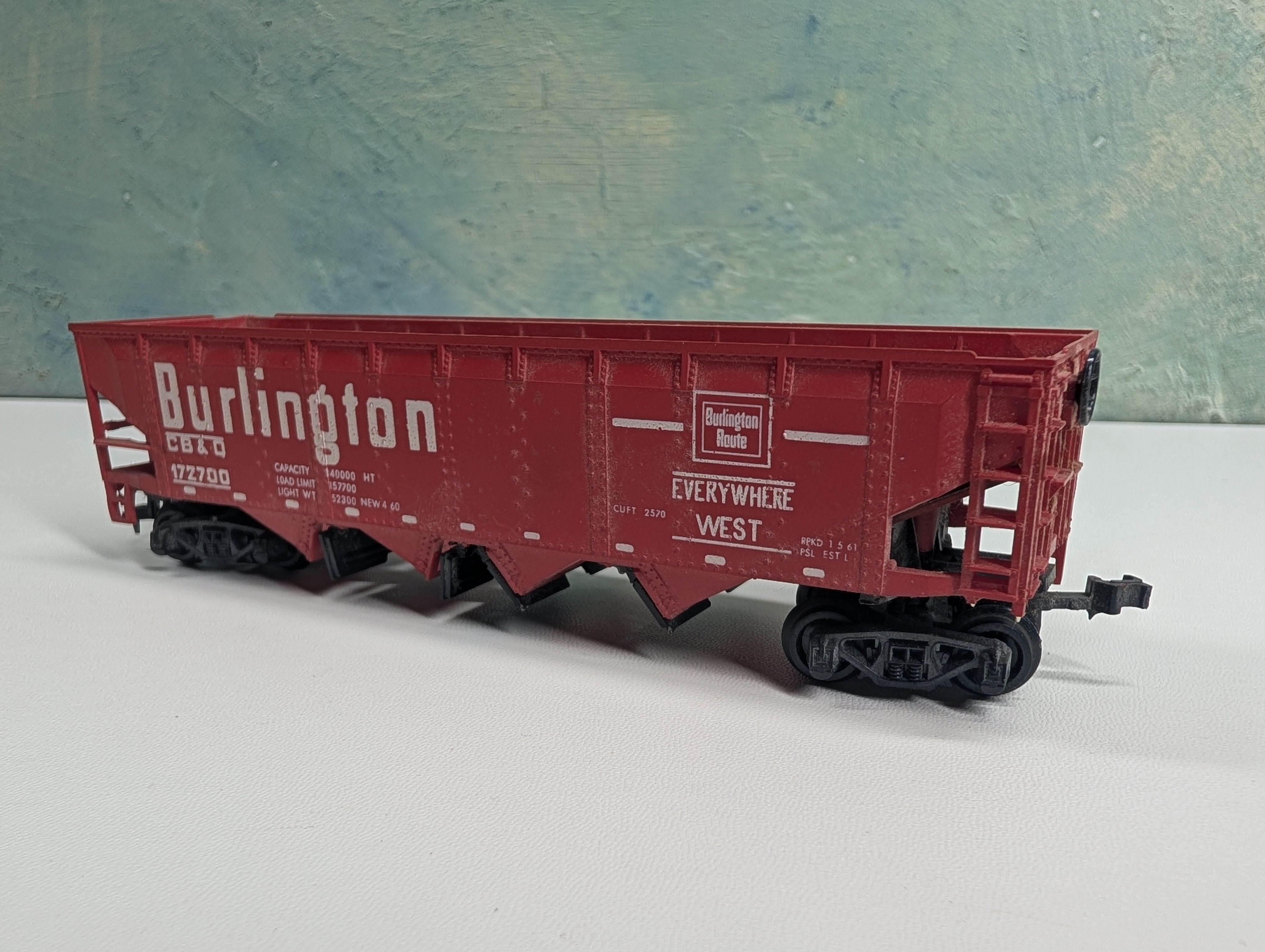 USED HO Scale Quad Operating Hopper Burlington CB&Q #172700