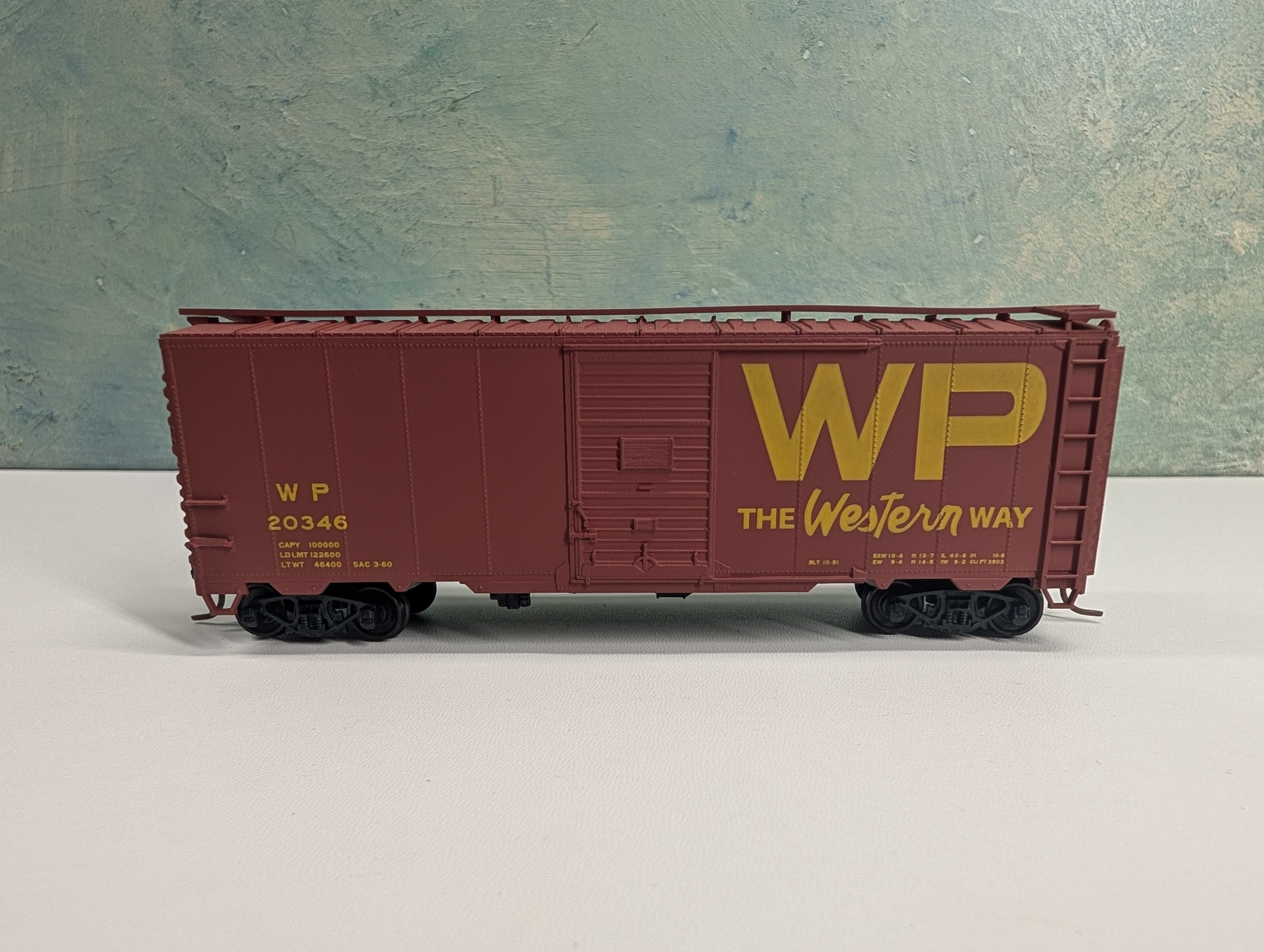 USED Accurail HO Scale 40' Box Car Western Pacific WP #20346