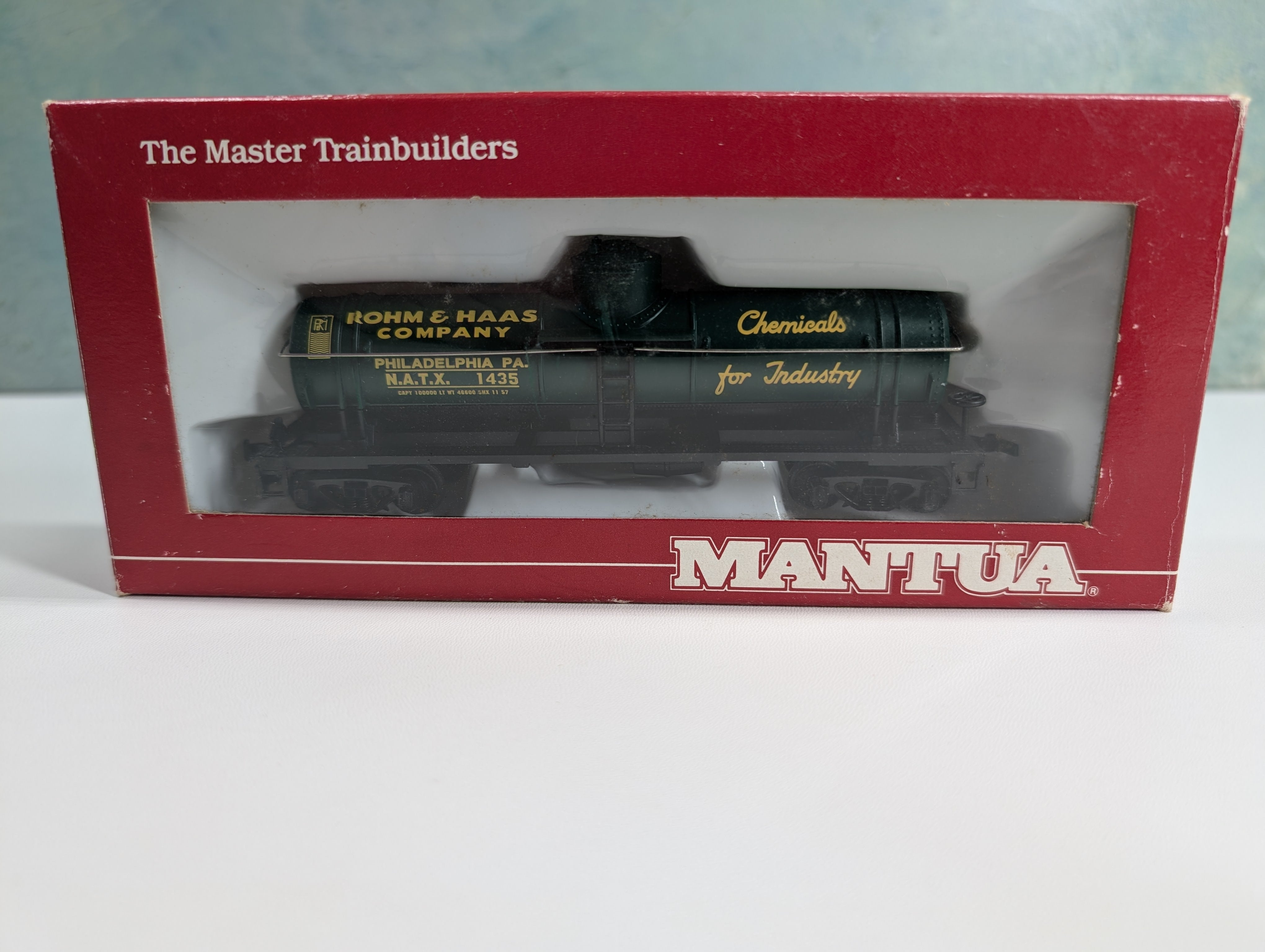 USED Mantua 732-535 HO Scale Heavy 35' Tank Car Rohm and Haas NATX #1435