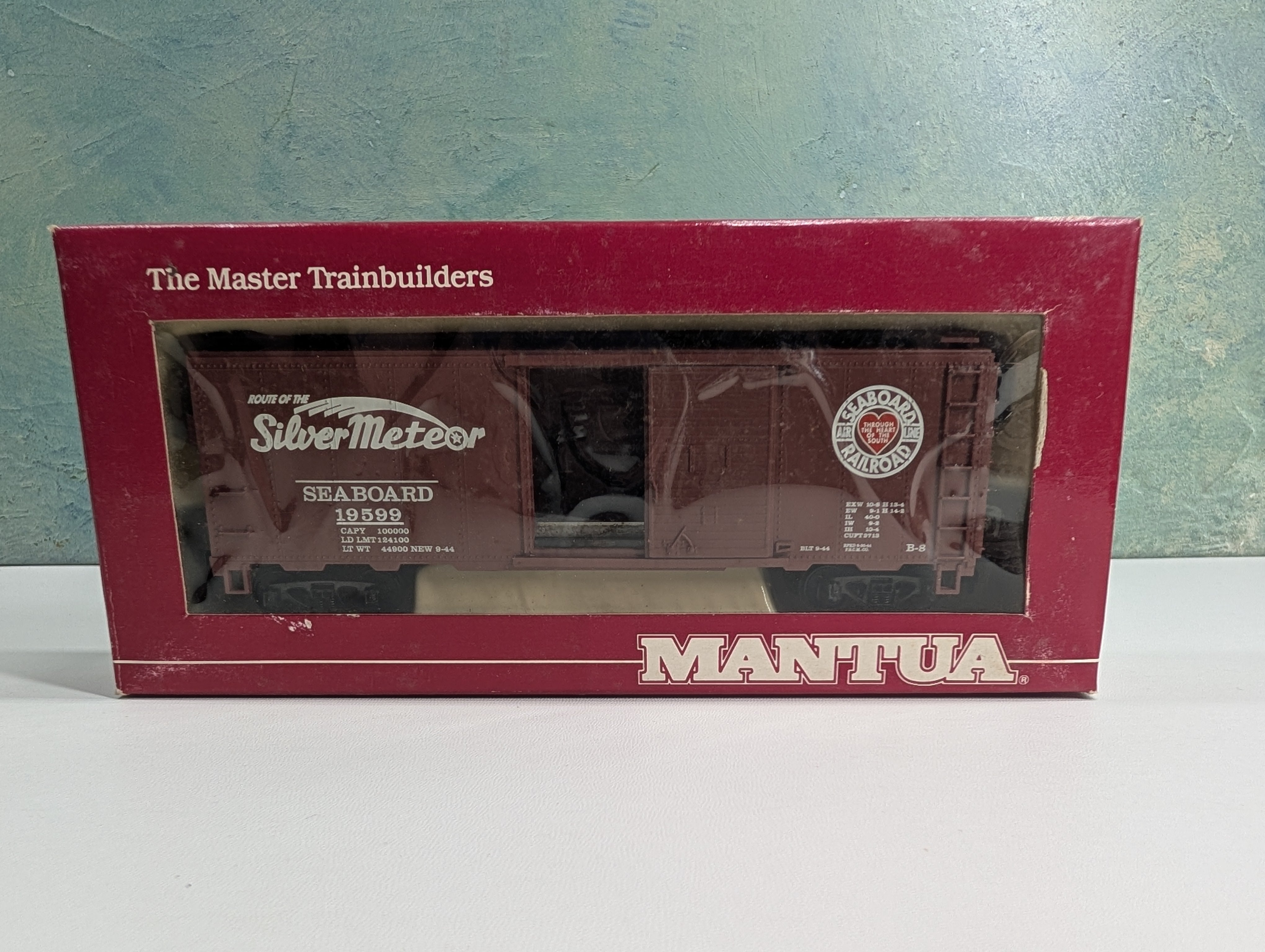 USED Mantua 734-302 HO Scale Heavy 41' Steel Box Car Seaboard Air Line #19599