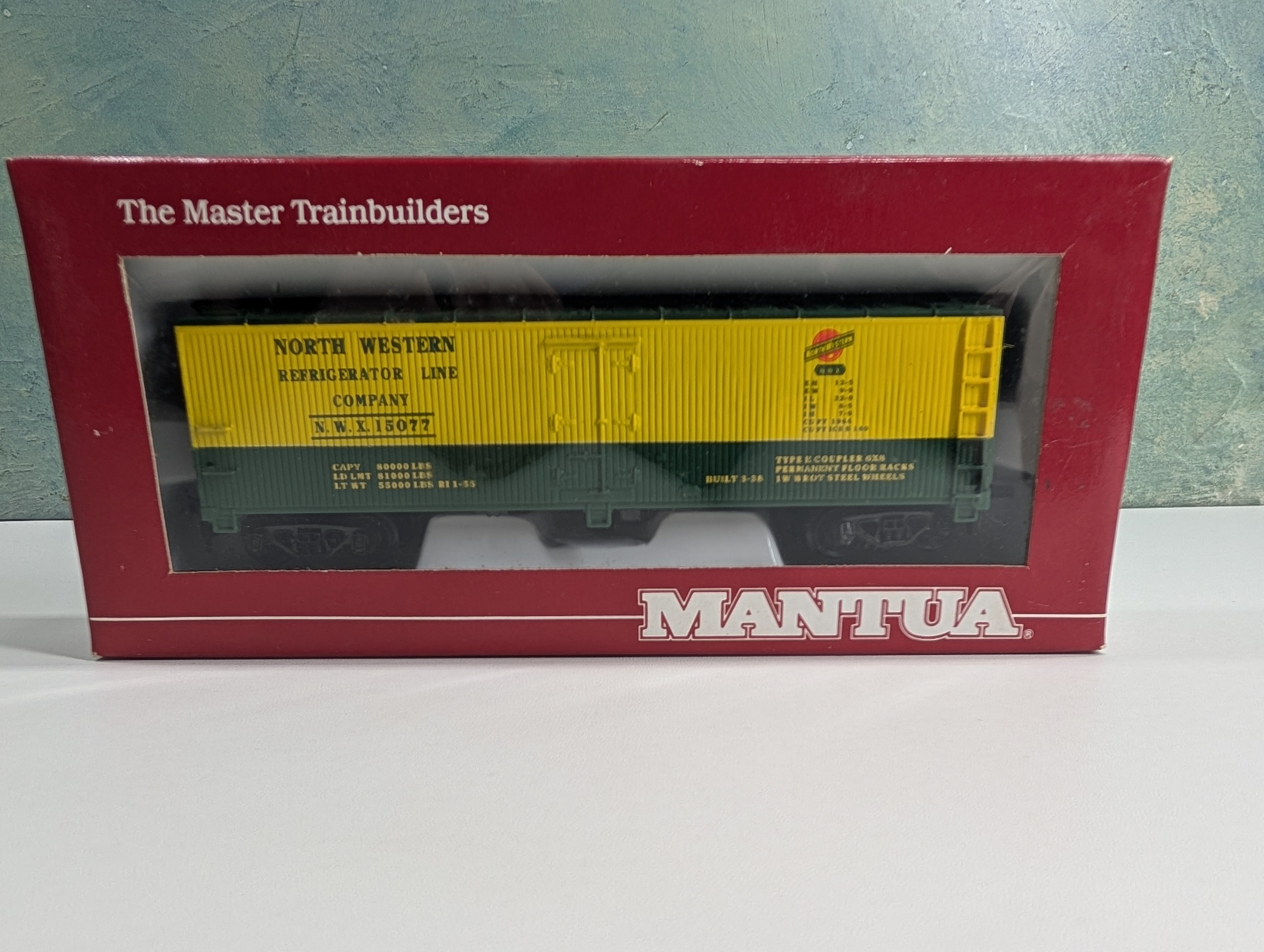 USED Mantua 739-181 HO Scale Heavy 40' Woodside Reefer Box Car North Western NWX #15077