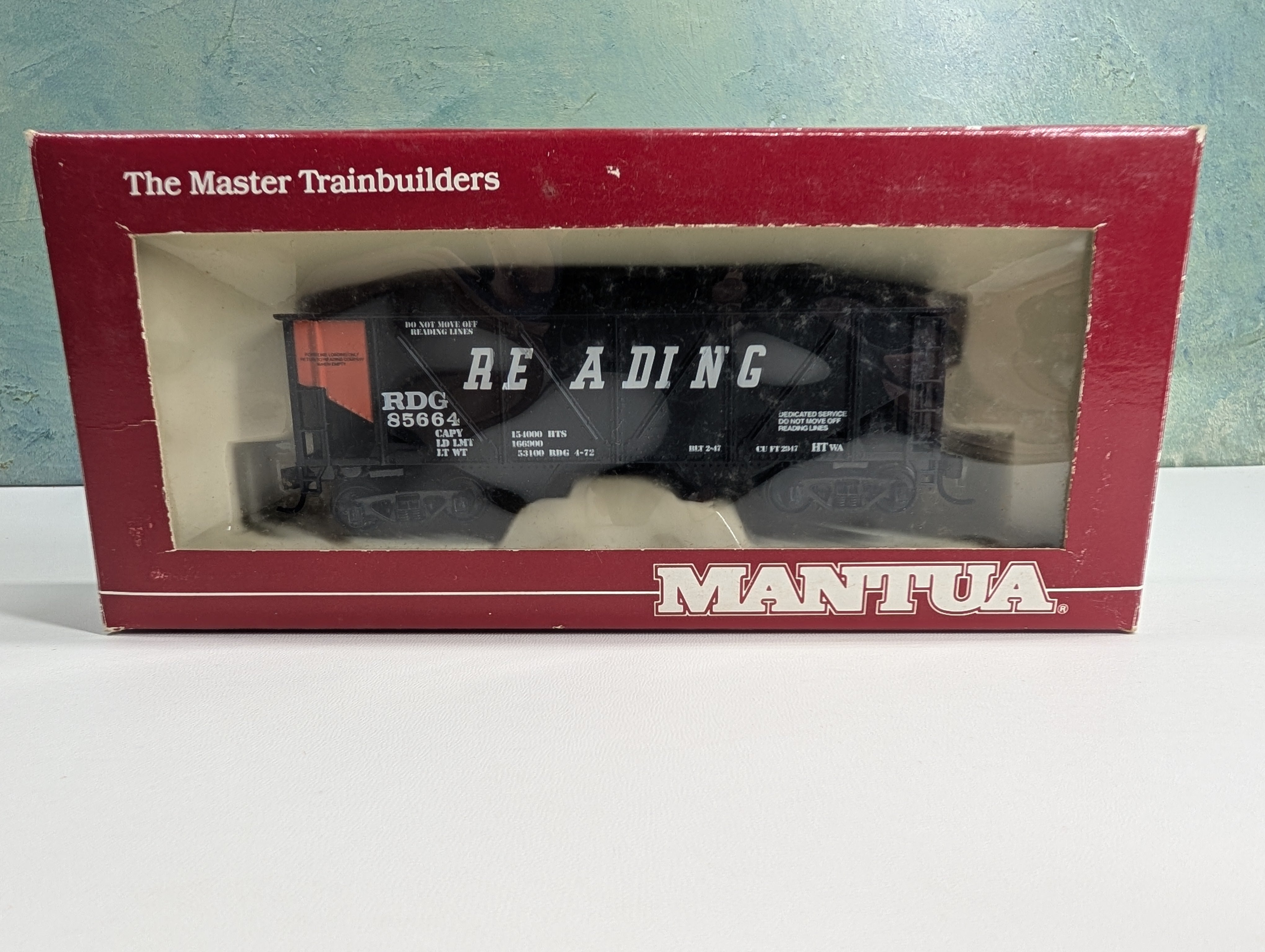 USED Mantua 729-621 HO Scale Heavy 32' Hopper Orange Panel Reading RDG #85664