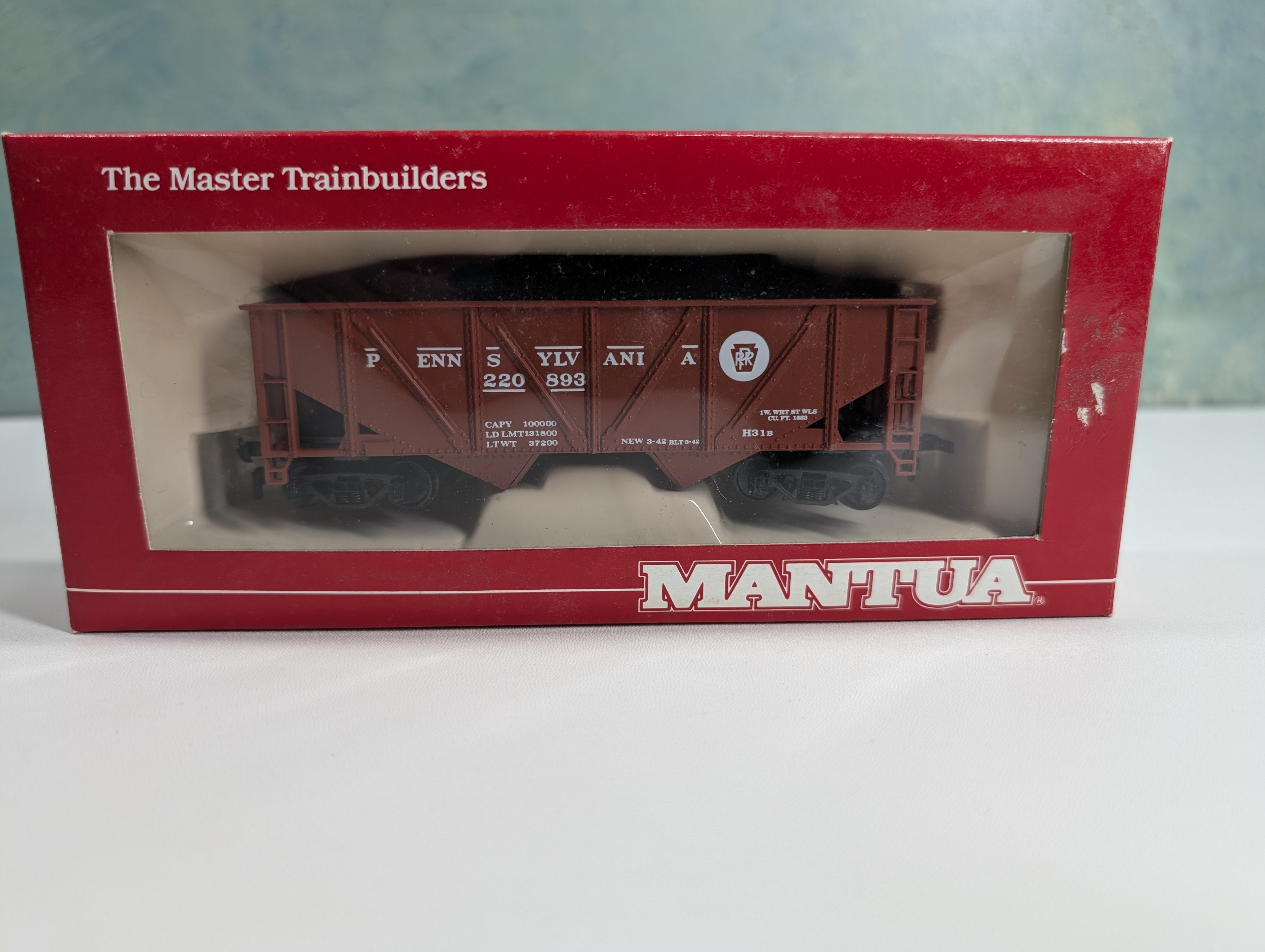 USED Mantua 729-520 HO Scale Heavy 32' Hopper Pennsylvania PRR #220893