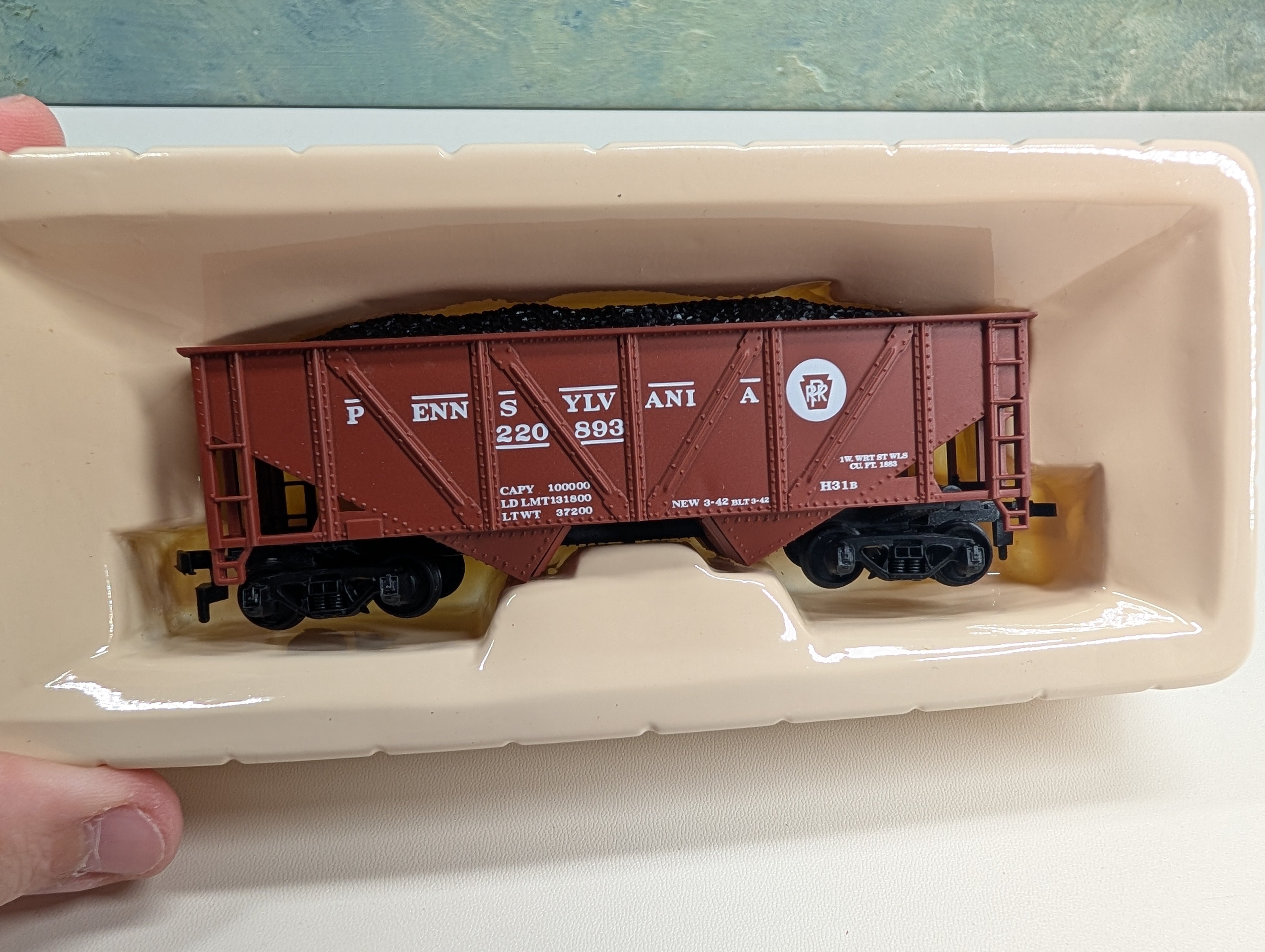 USED Mantua 729-520 HO Scale Heavy 32' Hopper Pennsylvania PRR #220893