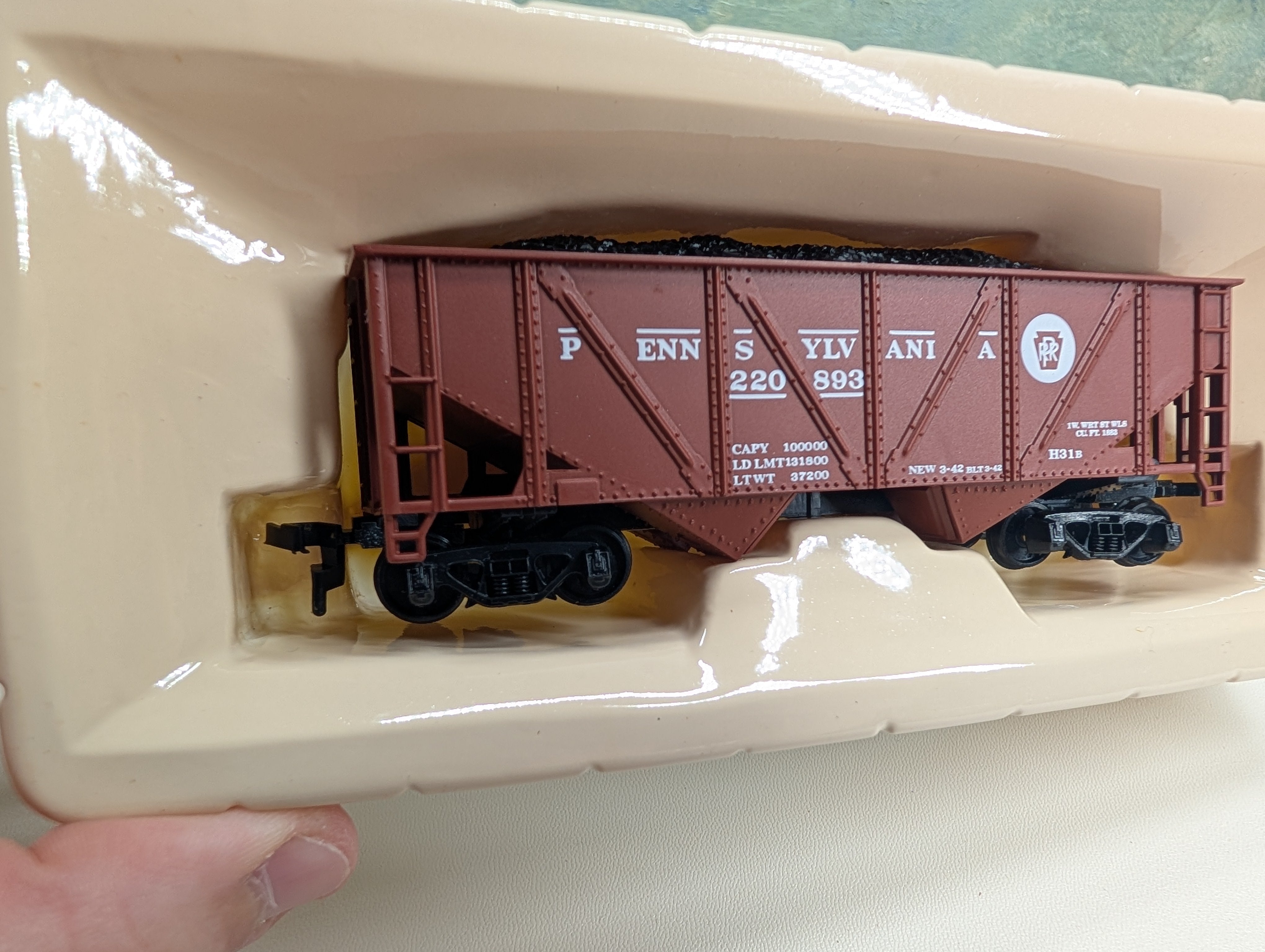 USED Mantua 729-520 HO Scale Heavy 32' Hopper Pennsylvania PRR #220893