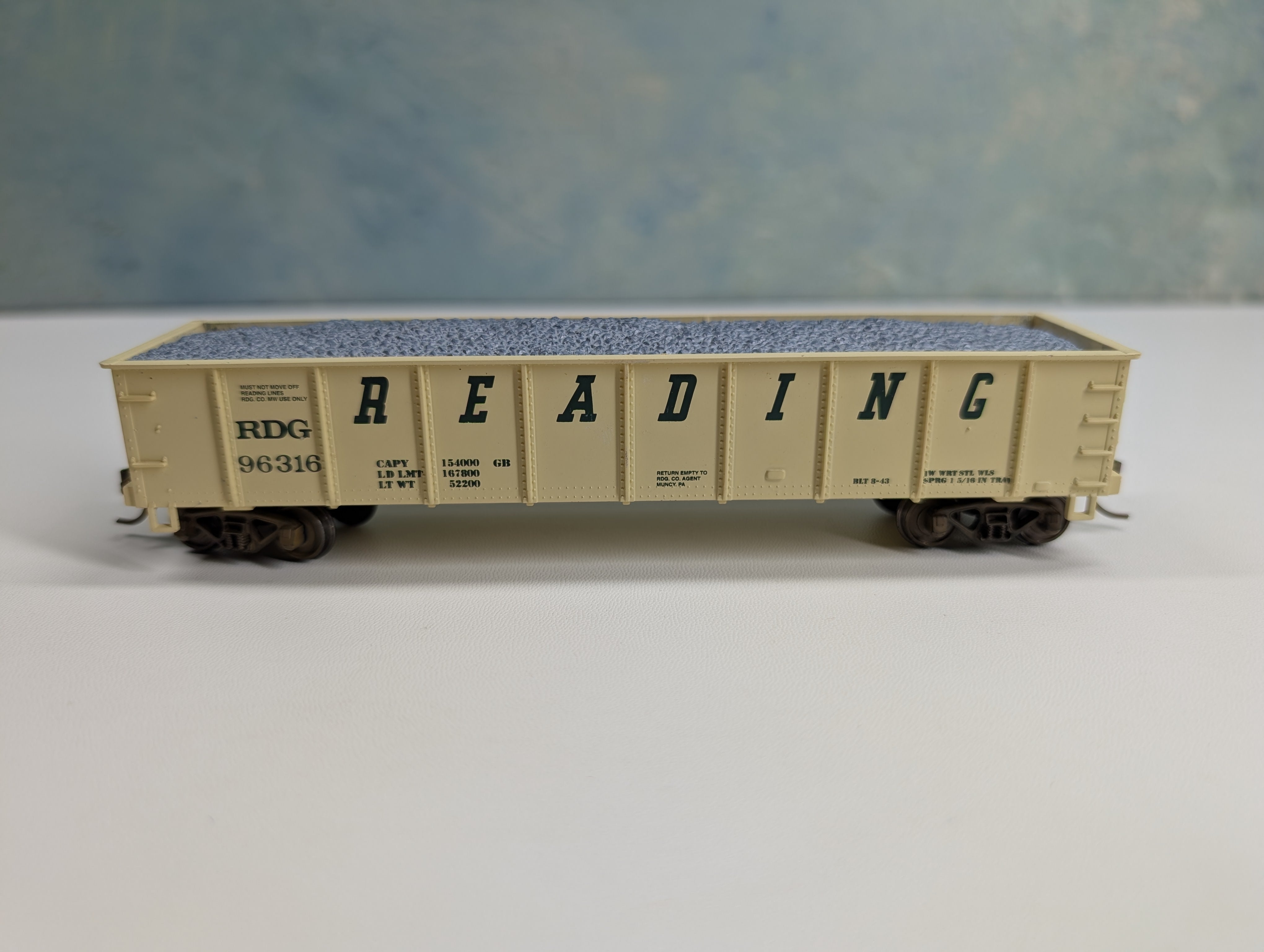 USED Mantua 731-621 HO Scale Heavy 43' Gondola Reading RDG #96316