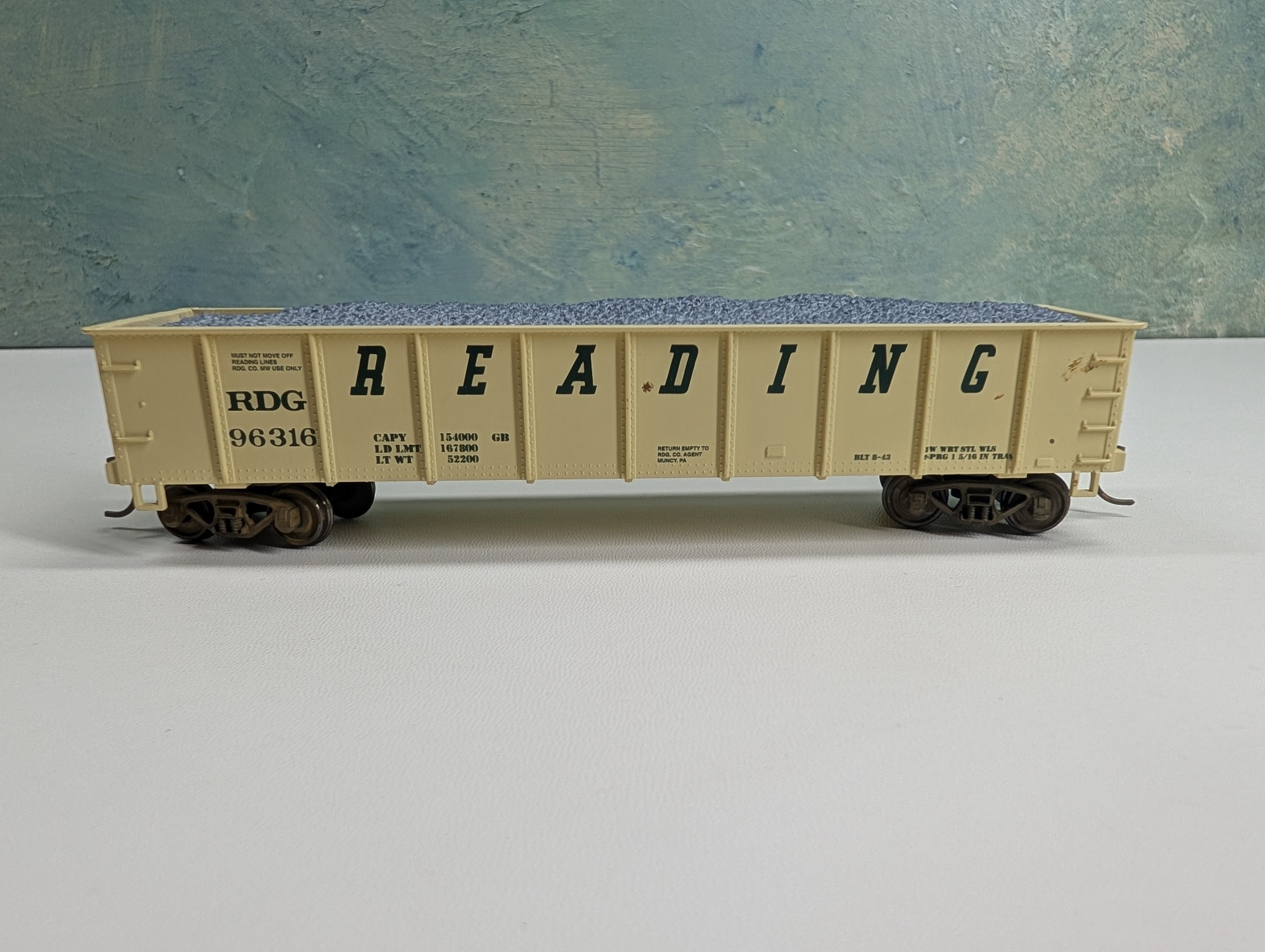 USED Mantua 731-621 HO Scale Heavy 43' Gondola Reading RDG #96316