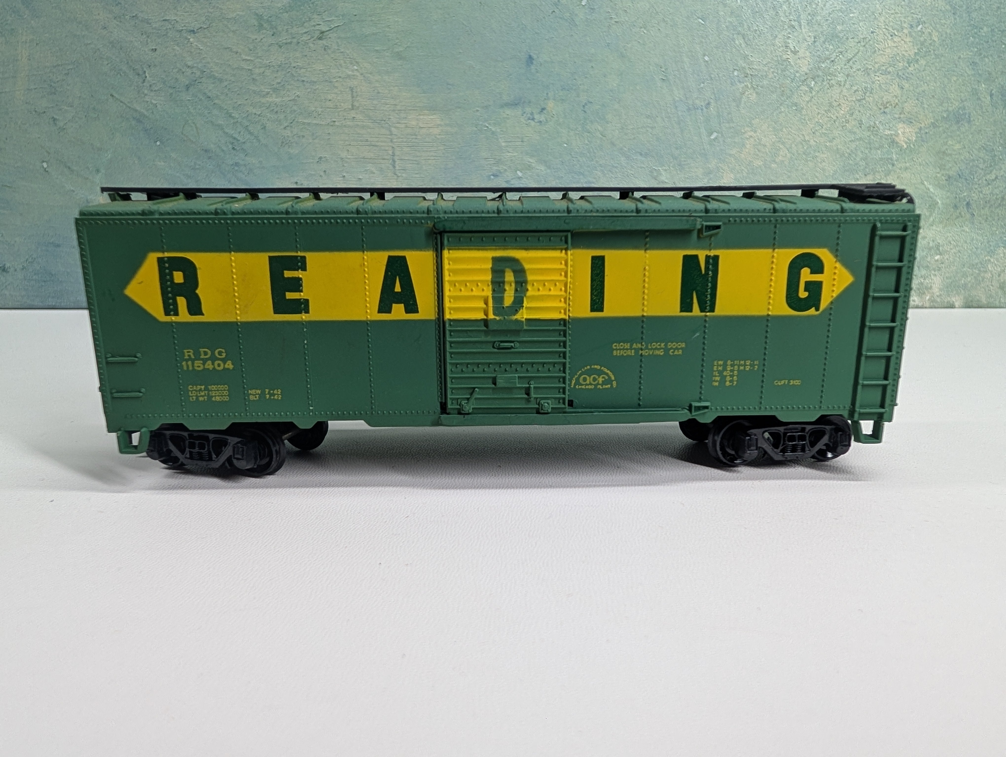 USED Bachmann HO Scale 40' Box Car Reading RDG #115404