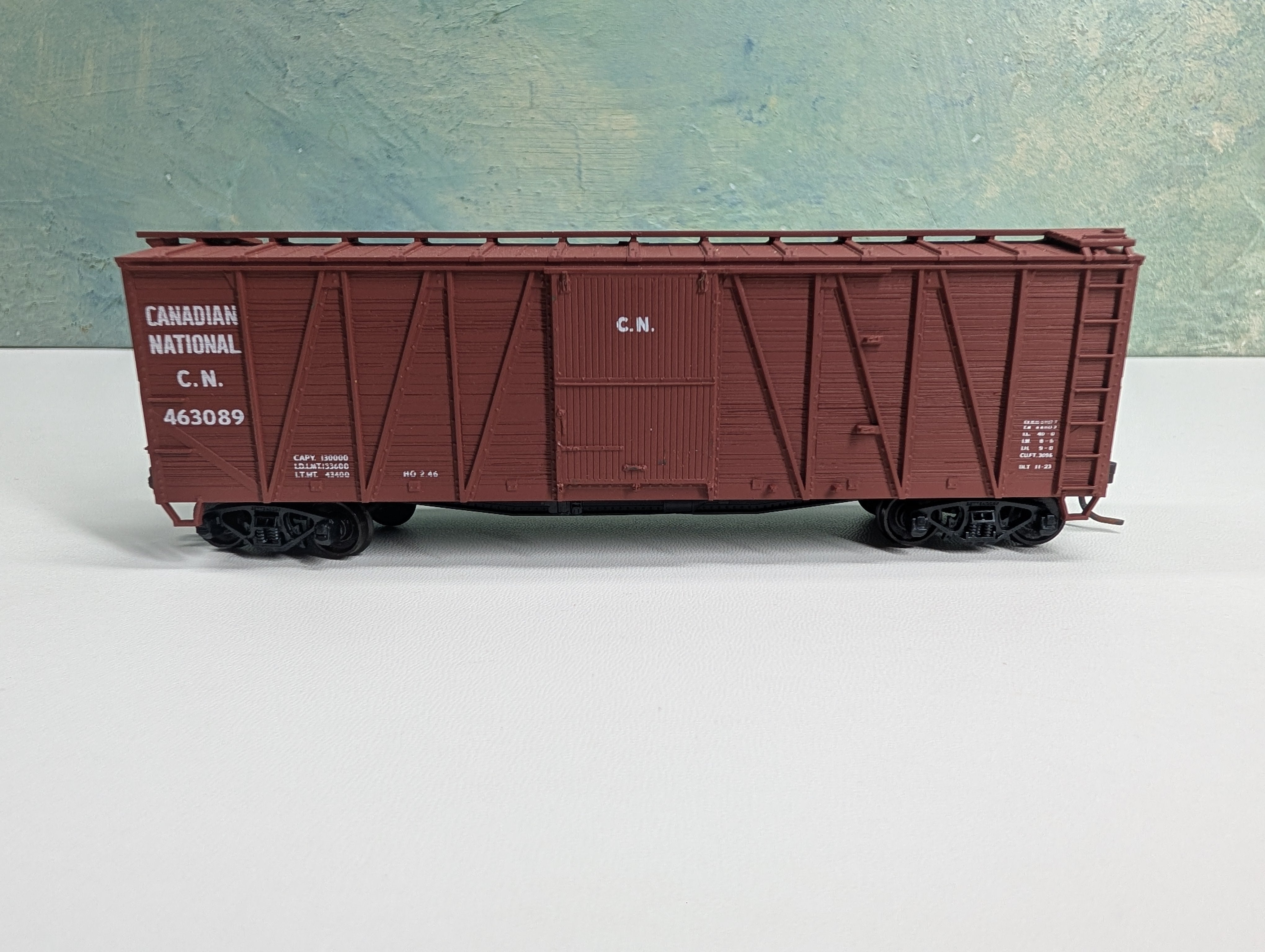 USED Accurail HO Scale 41' OB Wooden Box Car Canadian National CN #463089