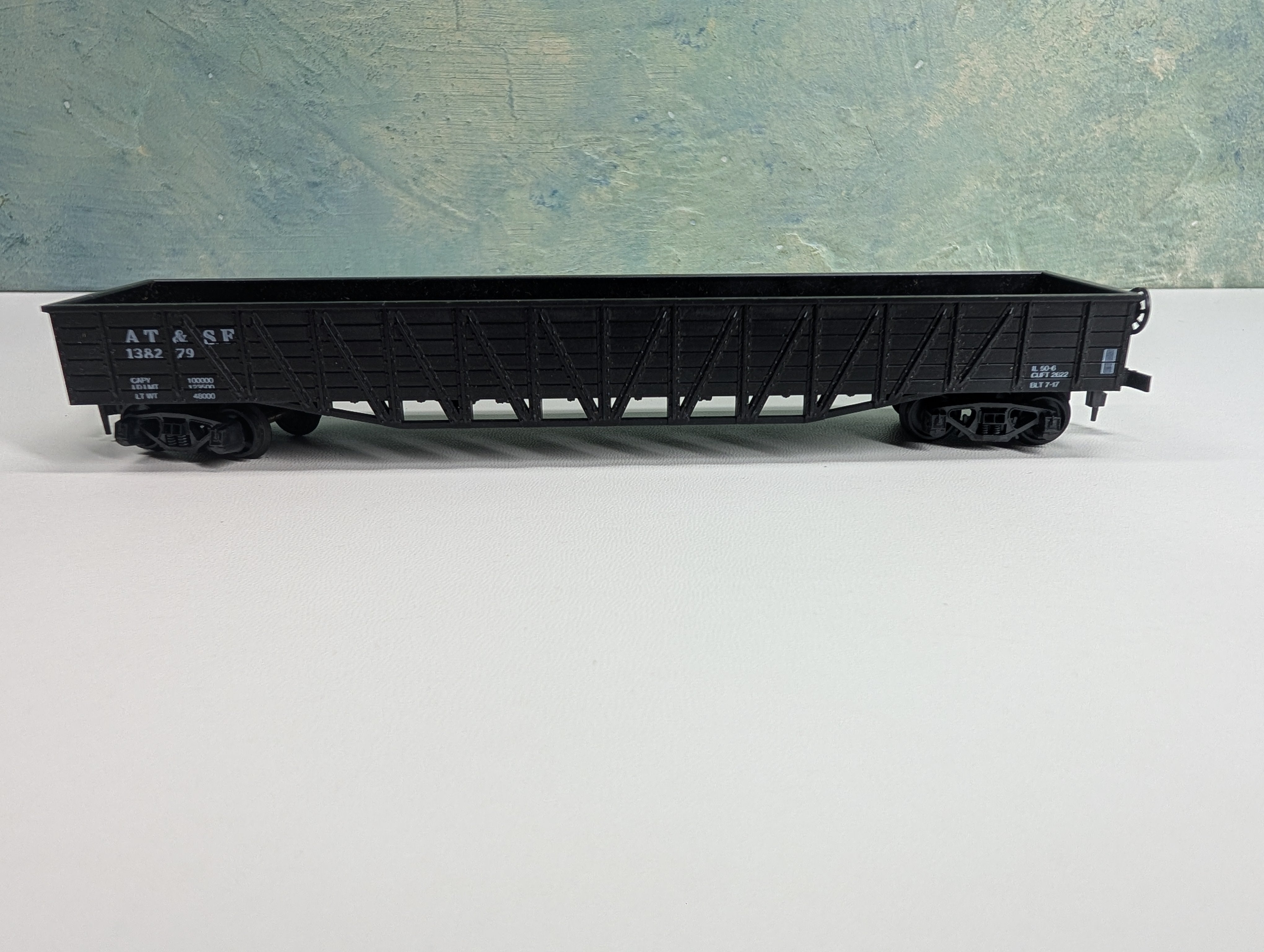 USED AHM HO Scale 50' Wooden OB Gondola Santa Fe ATSF #138279