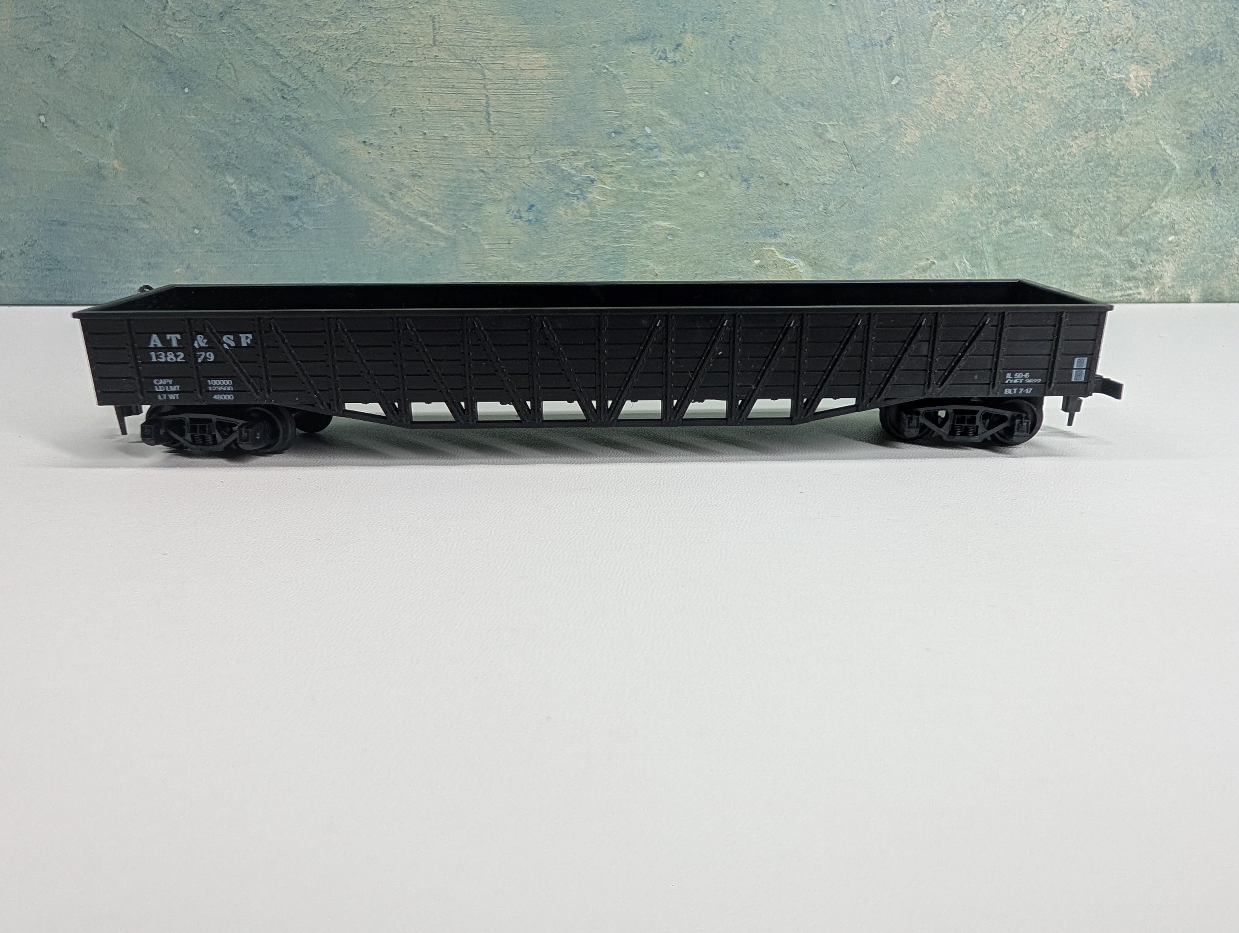 USED AHM HO Scale 50' Wooden OB Gondola Santa Fe ATSF #138279