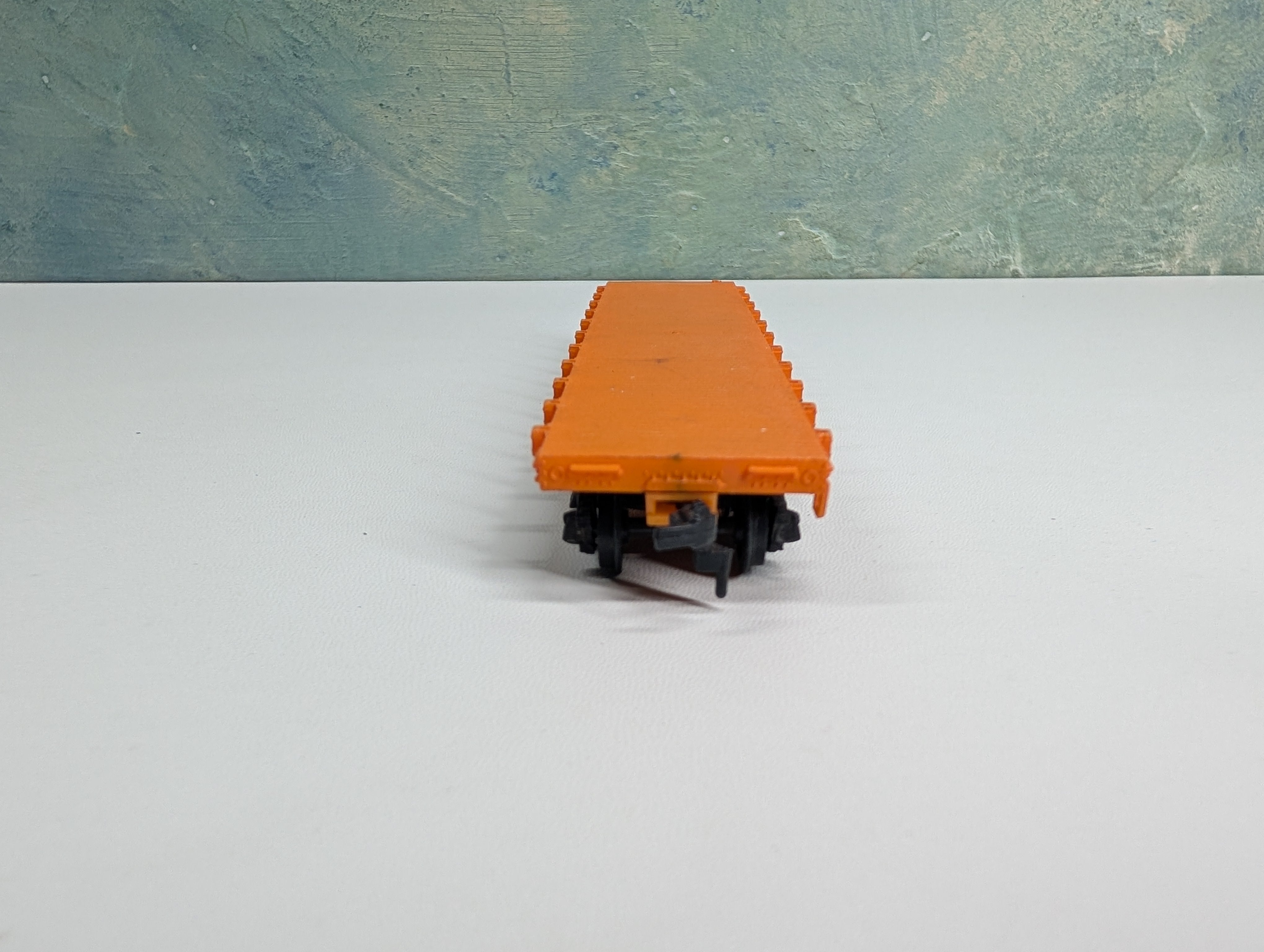USED TRU SCALE HO Scale 40' MOW Flat Car Orange MW #203