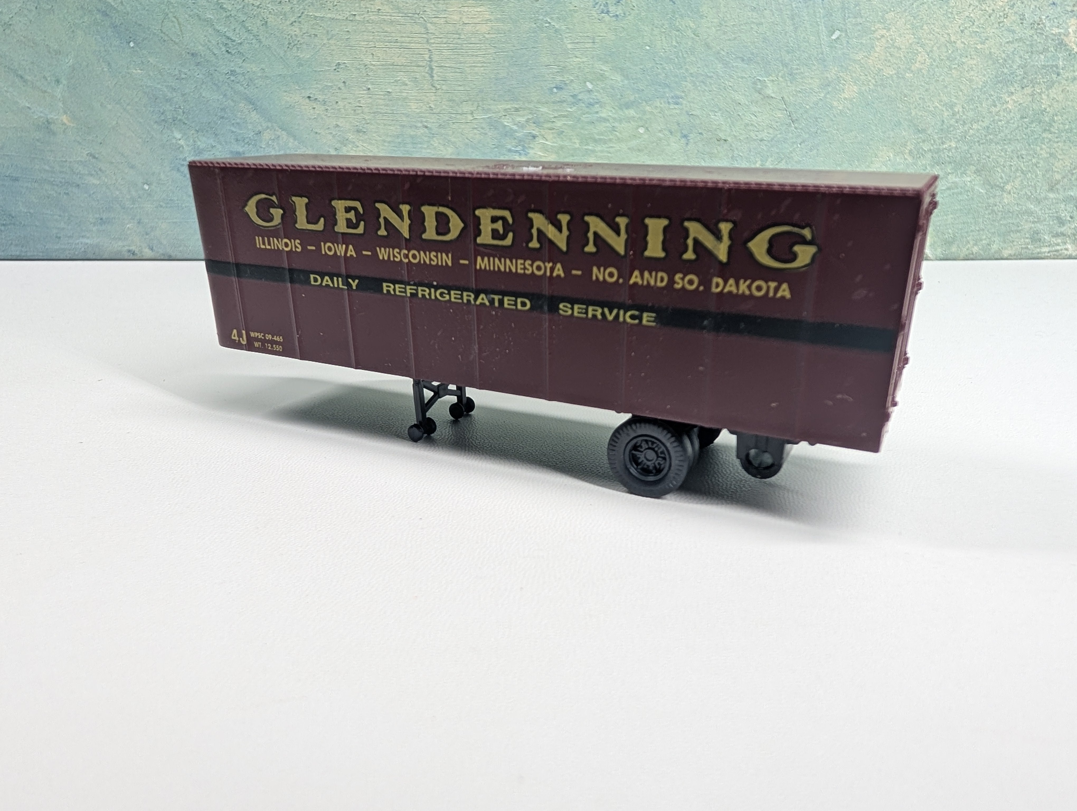 USED Walthers HO Scale 32' Piggy Trailer Glendenning Refrigerated Service