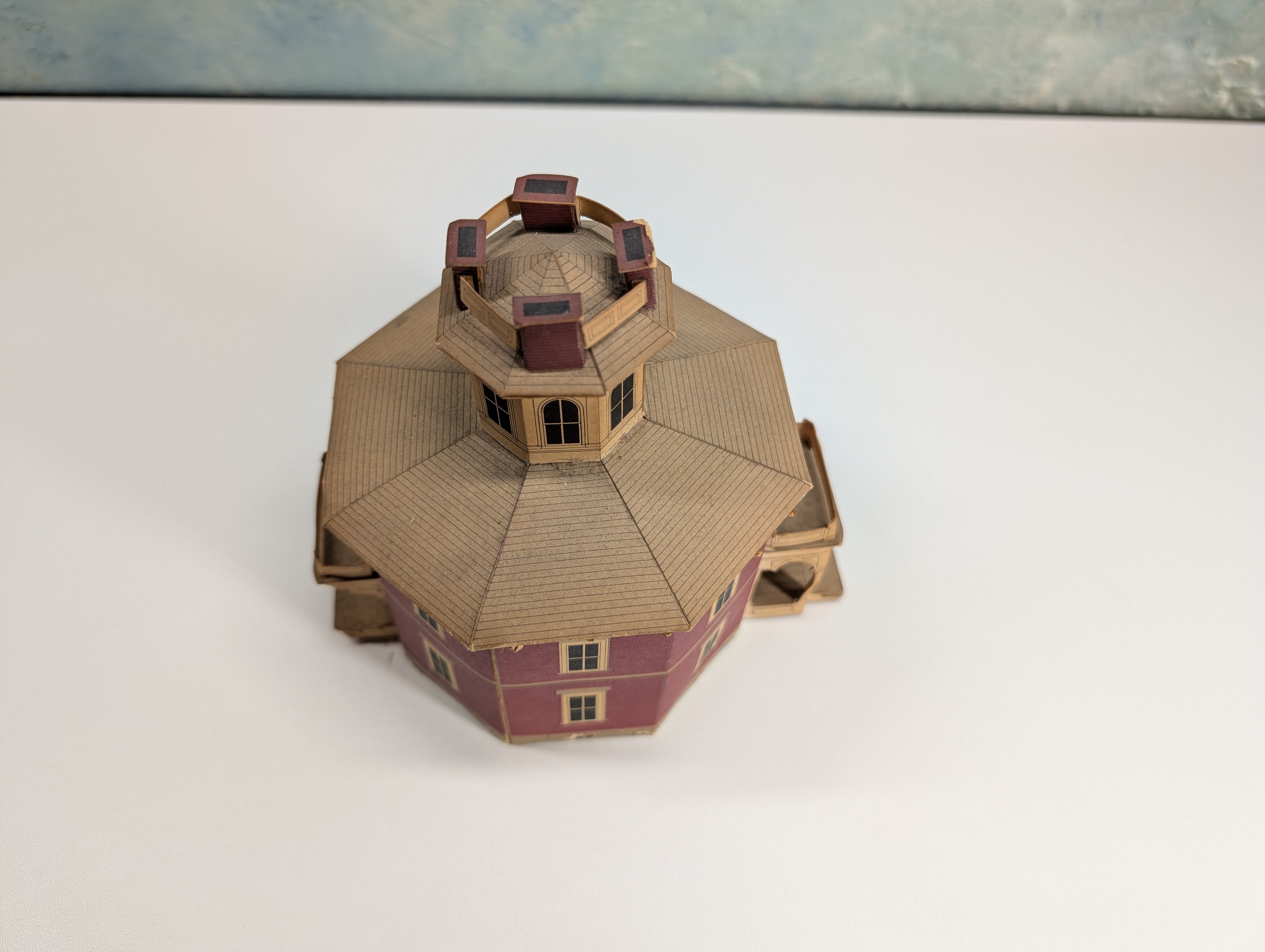 USED HO Scale Octagon House from Victorian Houses by Edmund V. Gillon Jr. (built) Hard Paperstock Mansion
