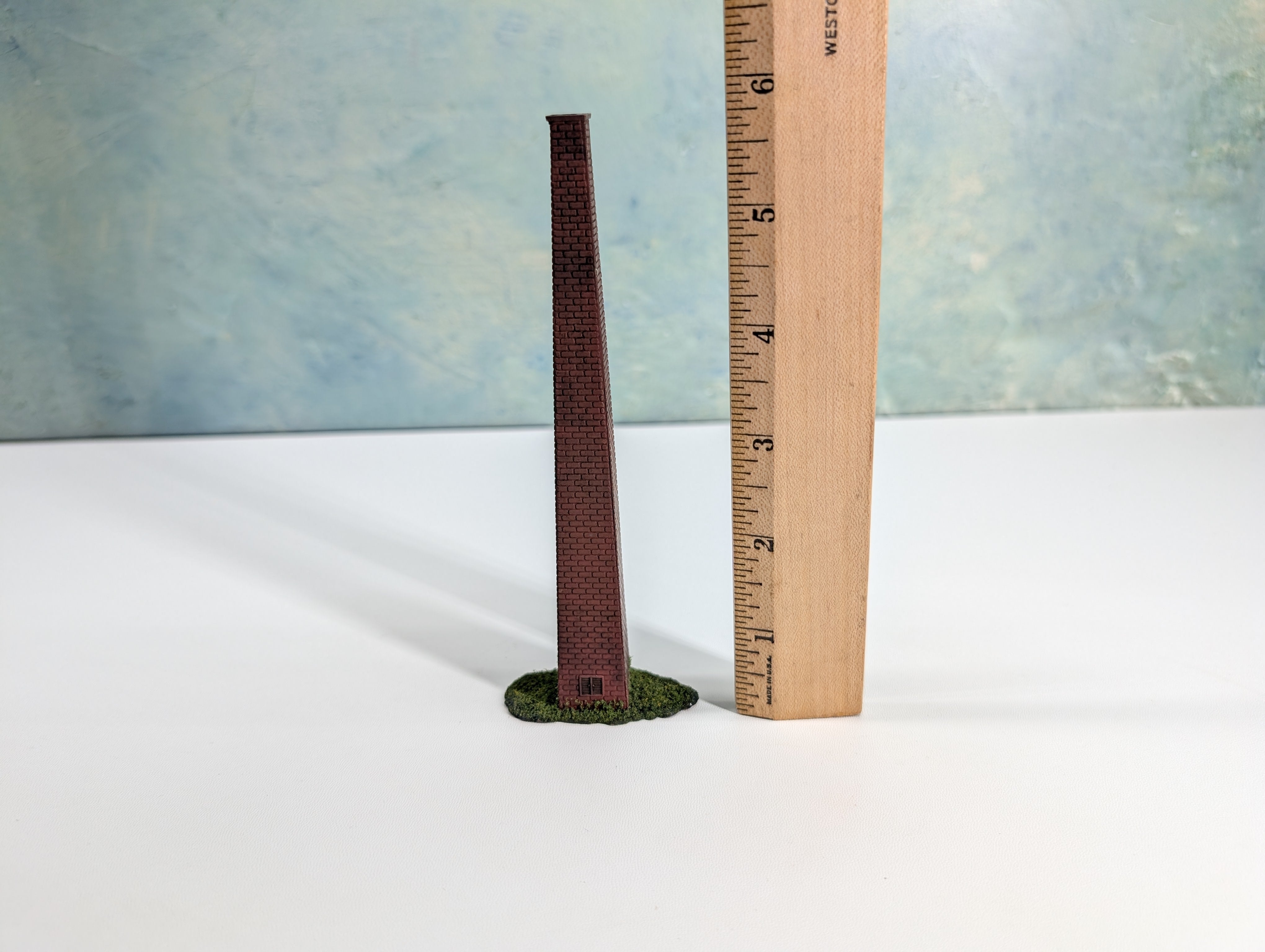 USED HO Scale Brick Smoke Stack w/ Greenery
