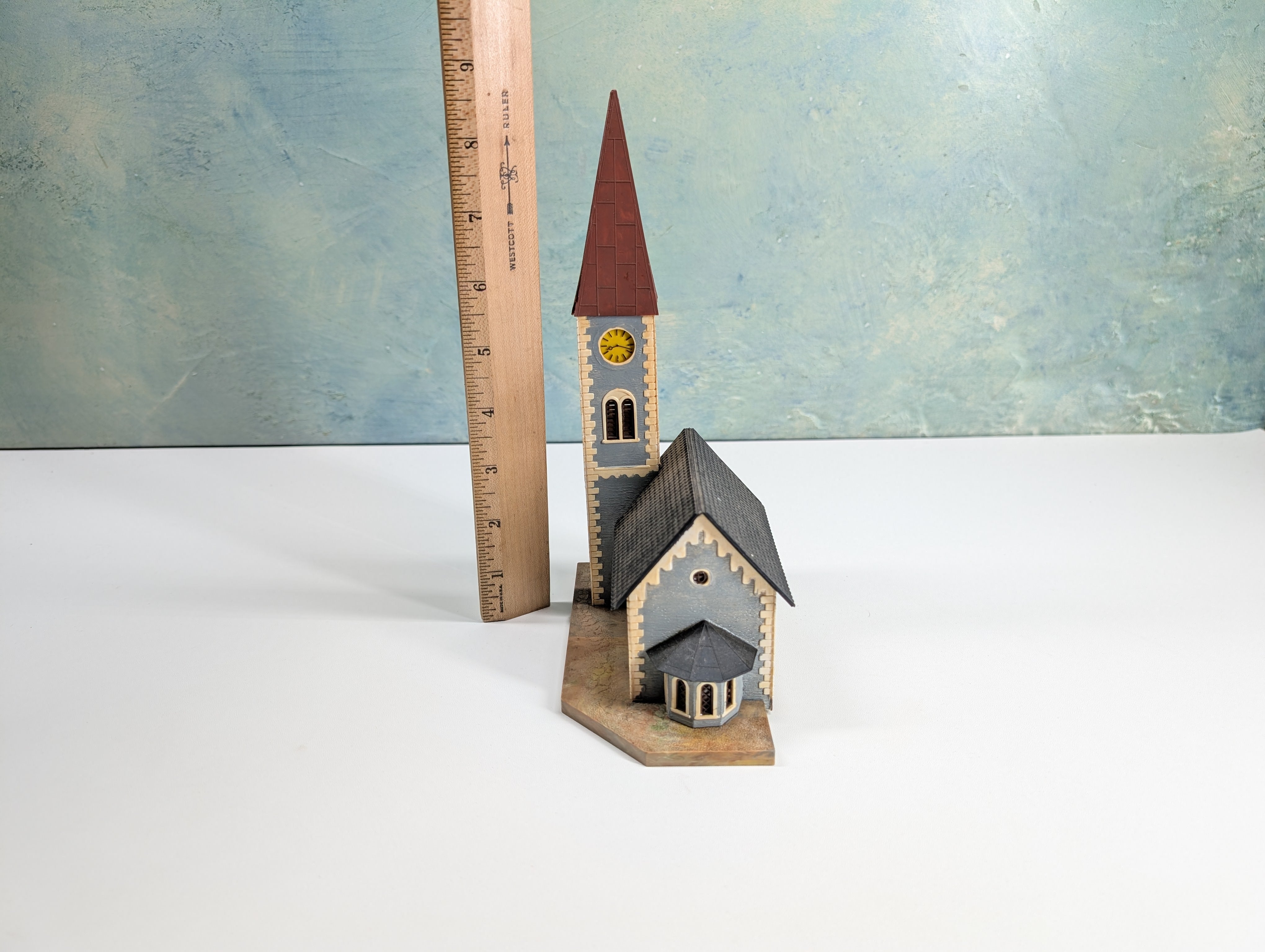 USED Faller B-238 HO Scale Village Church with Clock