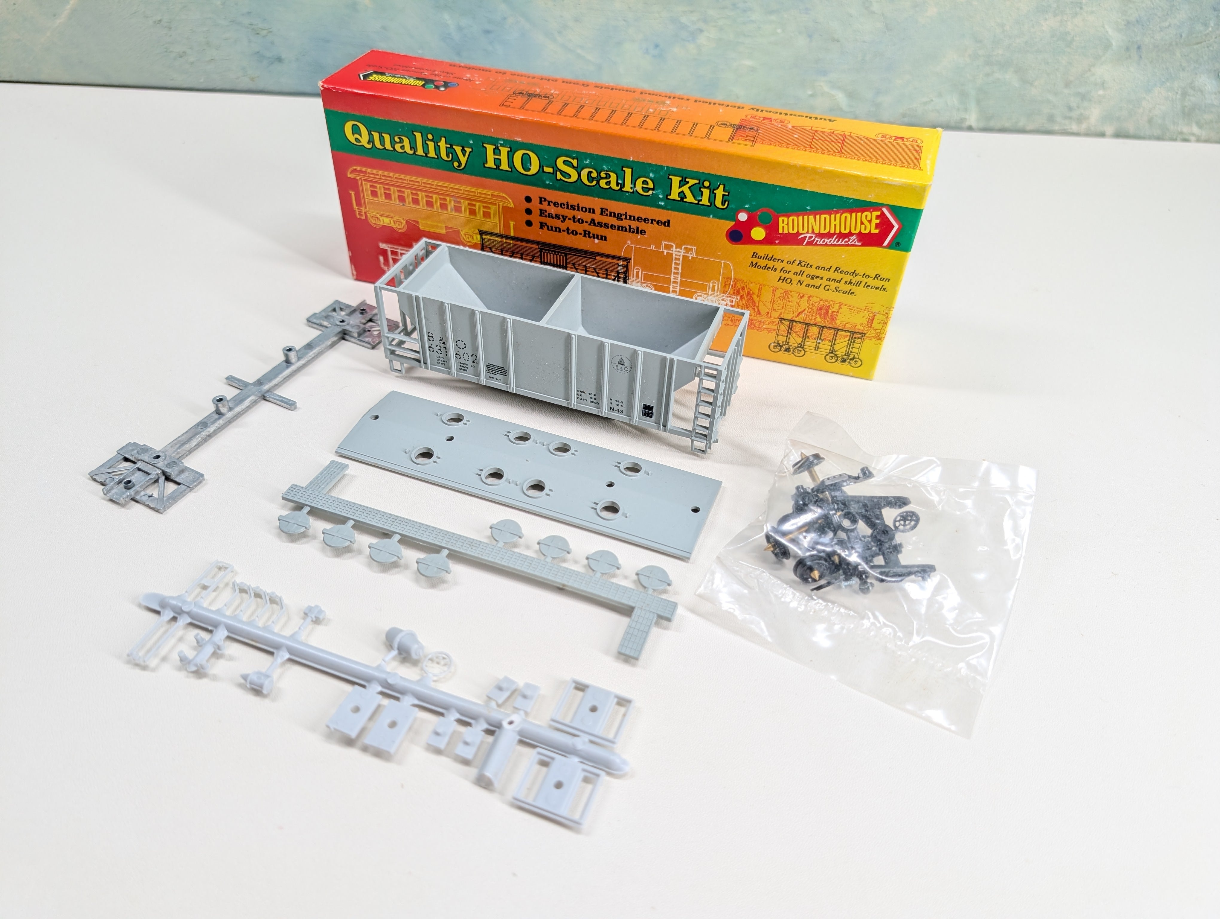 USED Roundhouse HO Scale Covered Hopper Baltimore and Ohio B&O #631602 Stencilized KIT