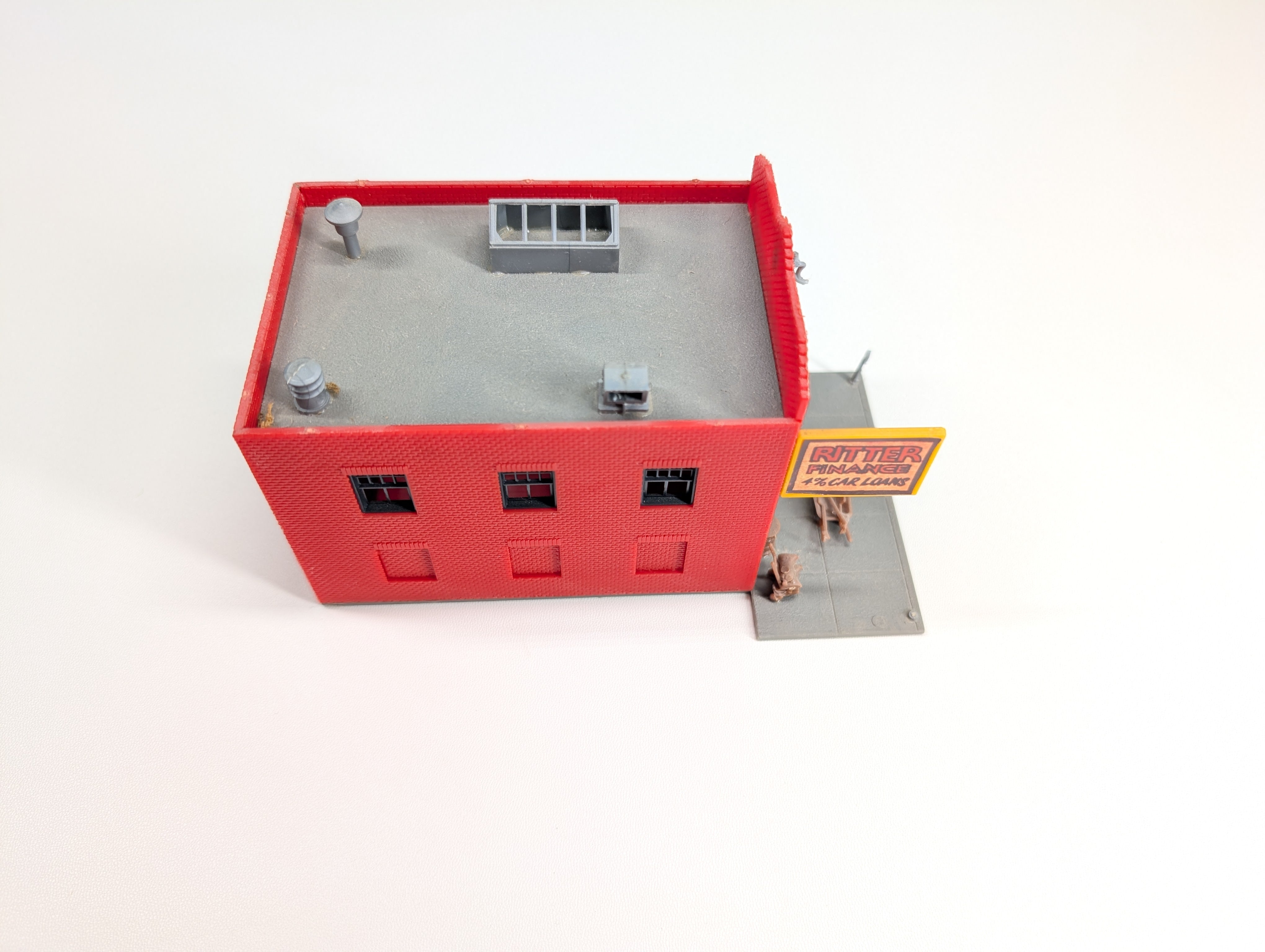 USED Tyco HO Scale General Store, Ritter Finance, Brick Storefront