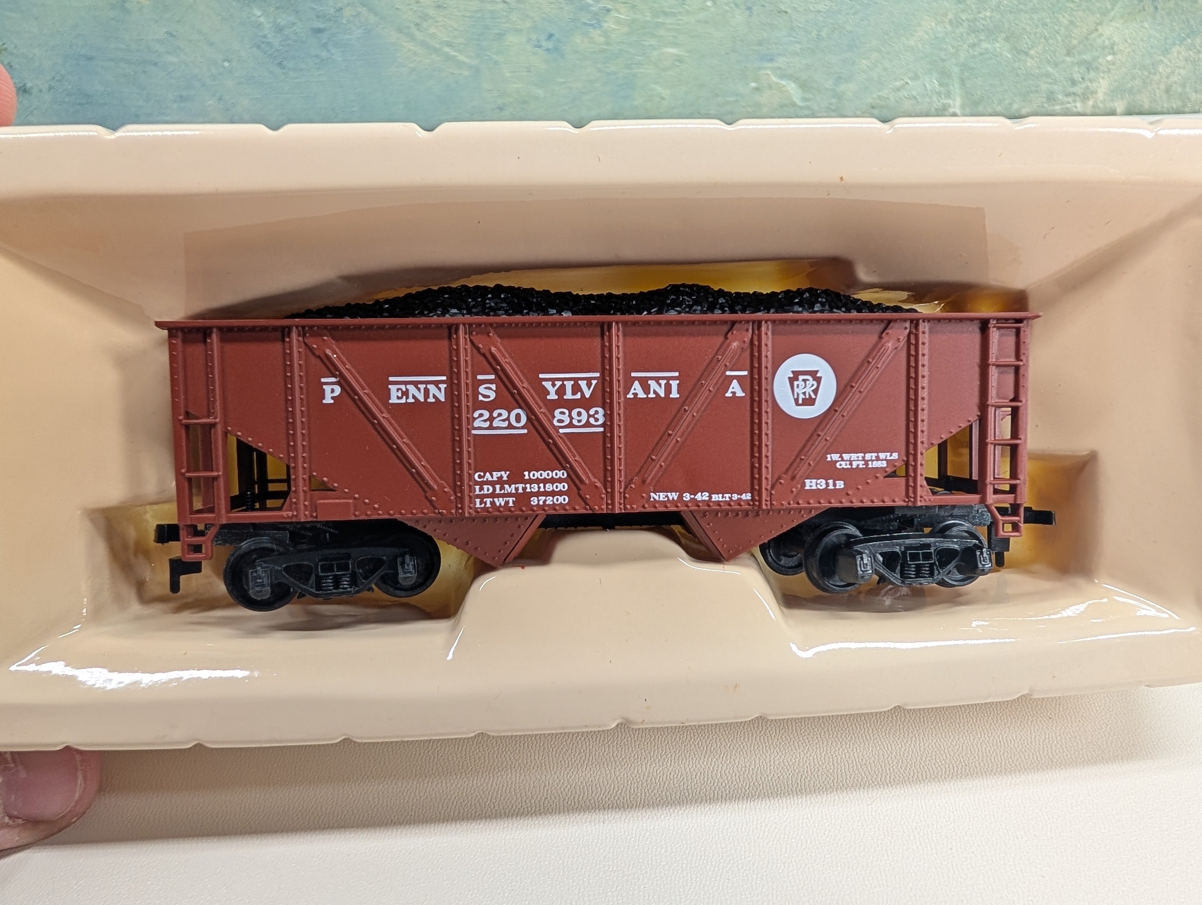 USED Mantua 729-520 HO Scale Heavy 32' Hopper Pennsylvania PRR #220893