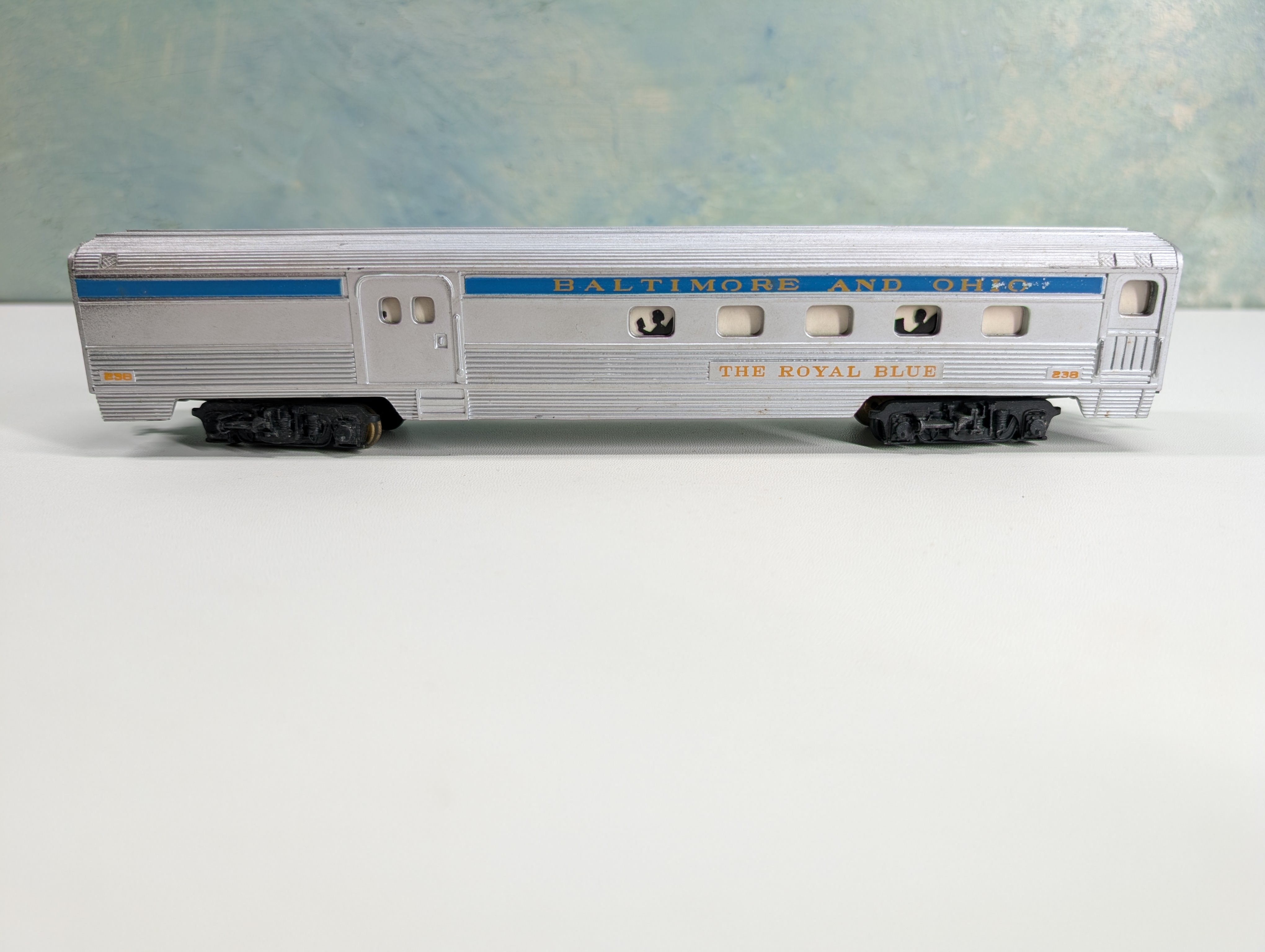 USED Tyco HO Scale Royal Blue Combo Passenger Car Baltimore and Ohio B&O #238