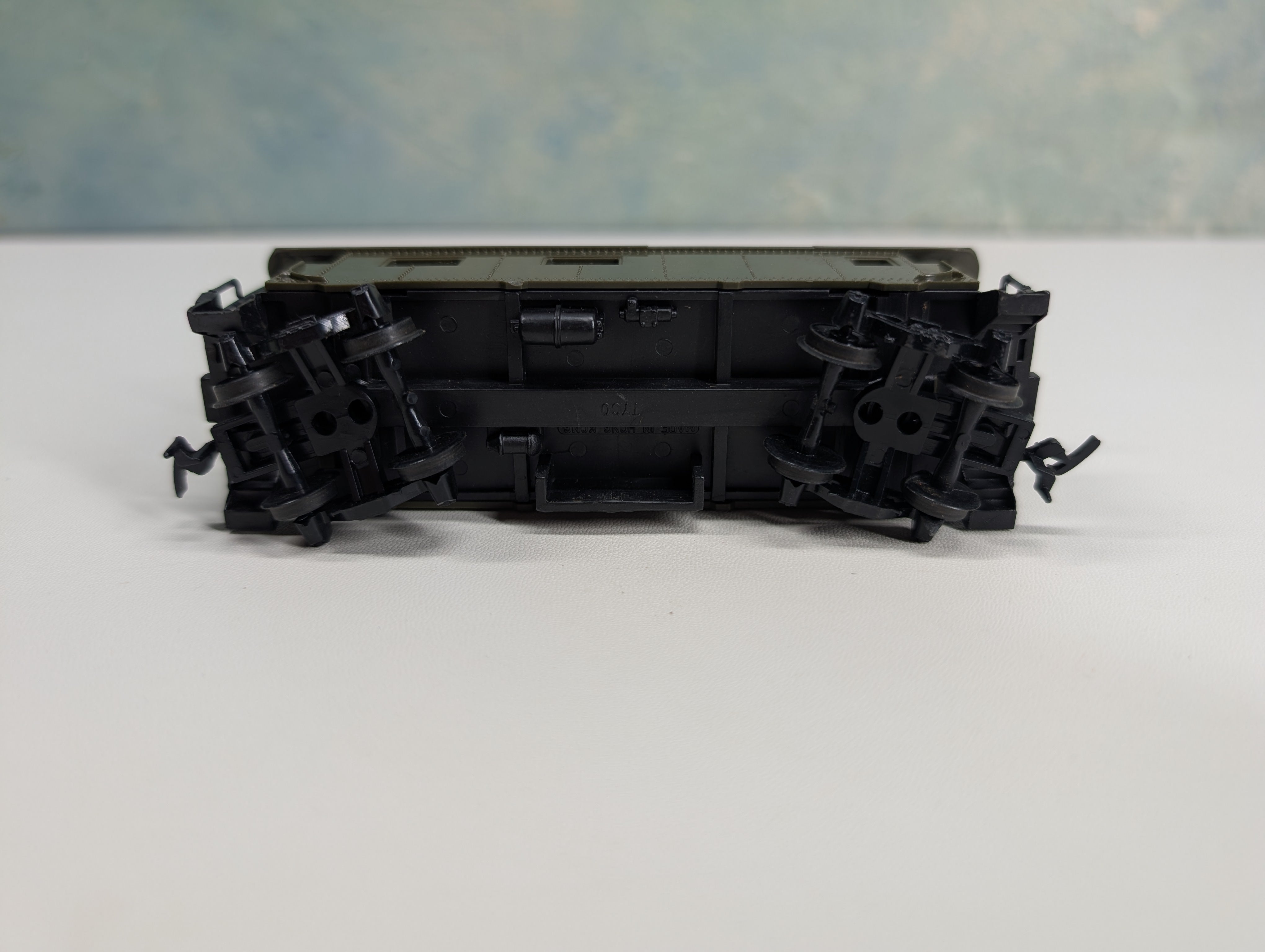 USED Tyco HO Scale Army Green Caboose