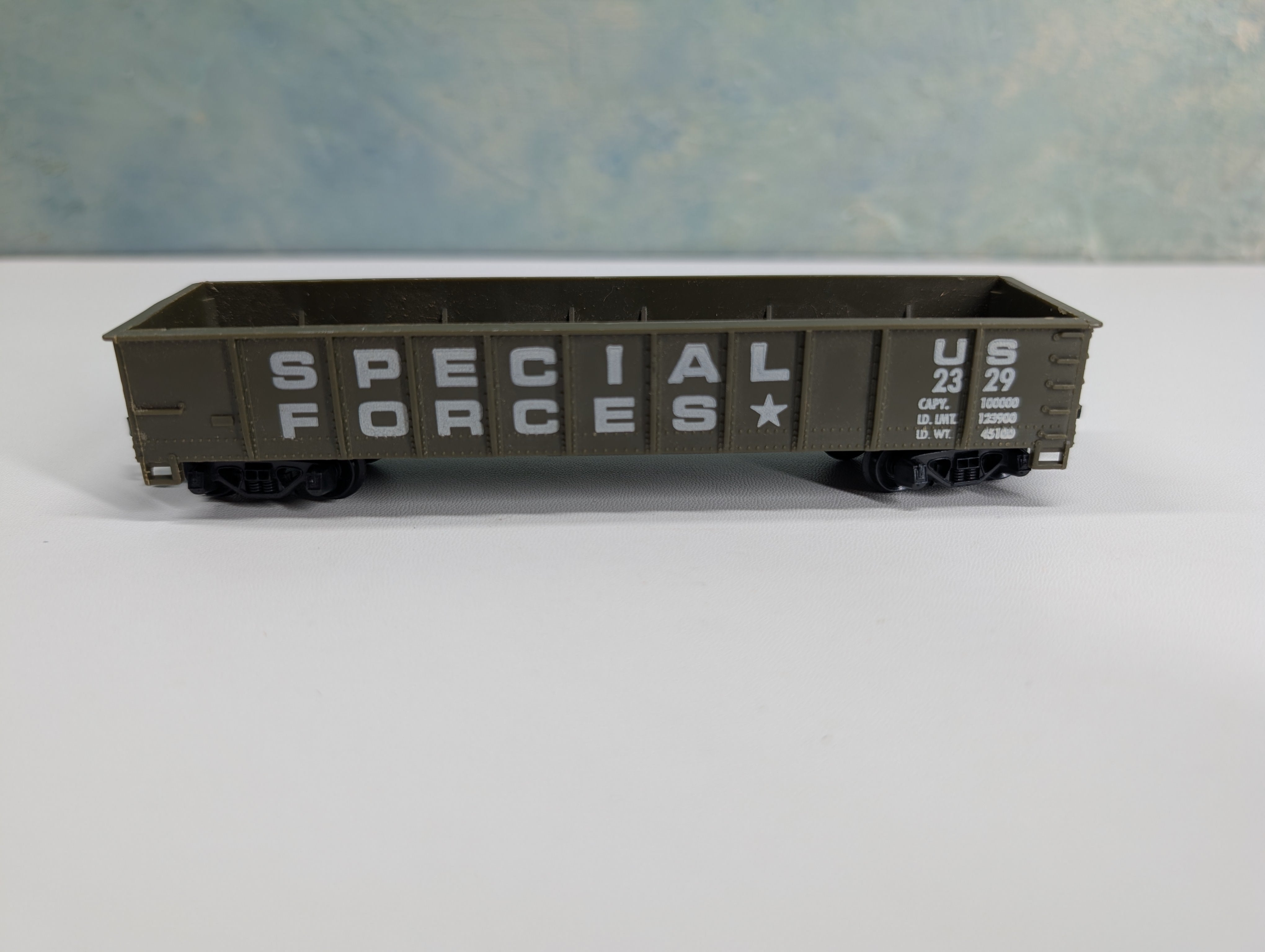 USED Tyco HO Scale Special Forced Gondola US Army #2329