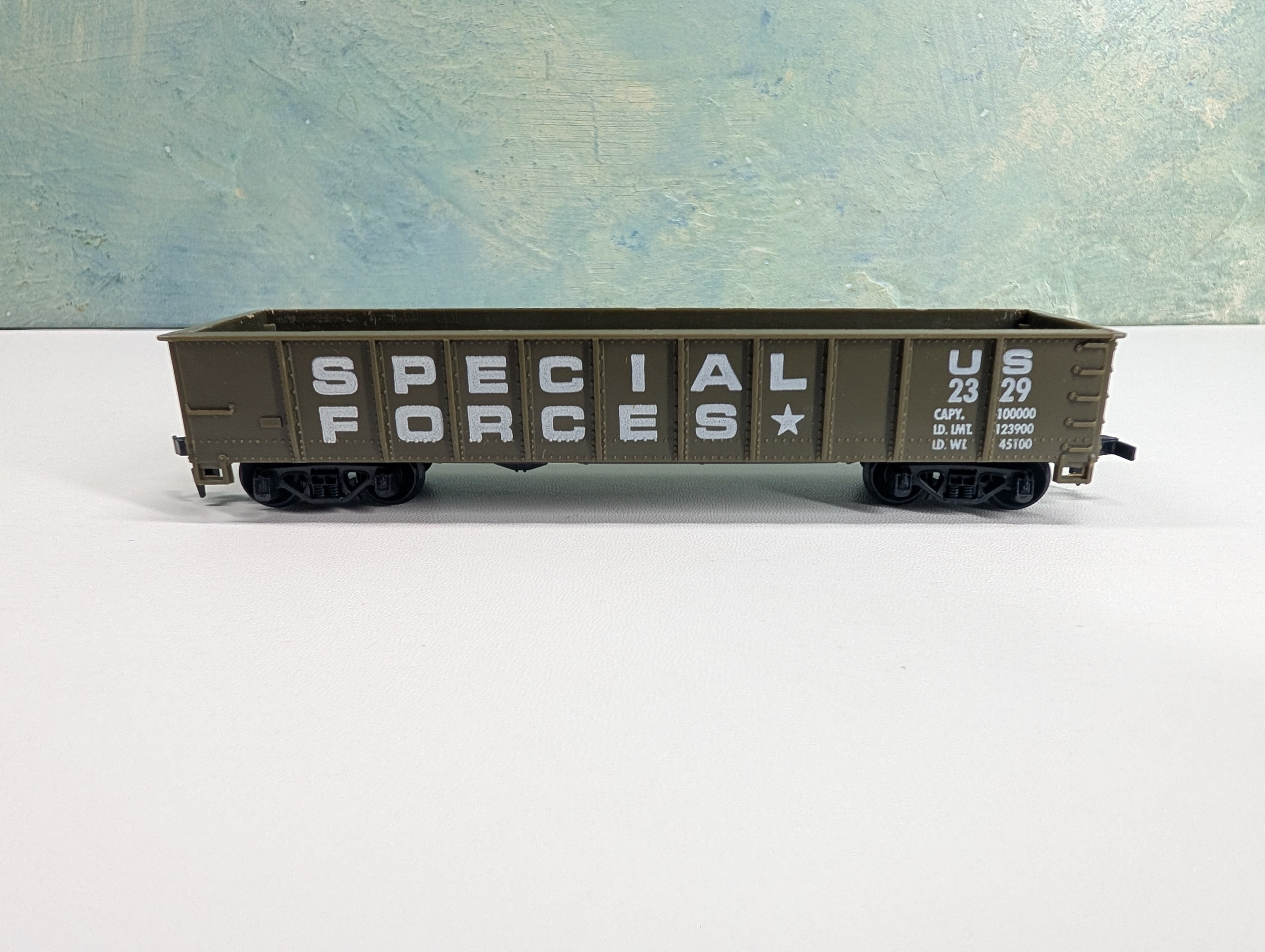 USED Tyco HO Scale Special Forced Gondola US Army #2329