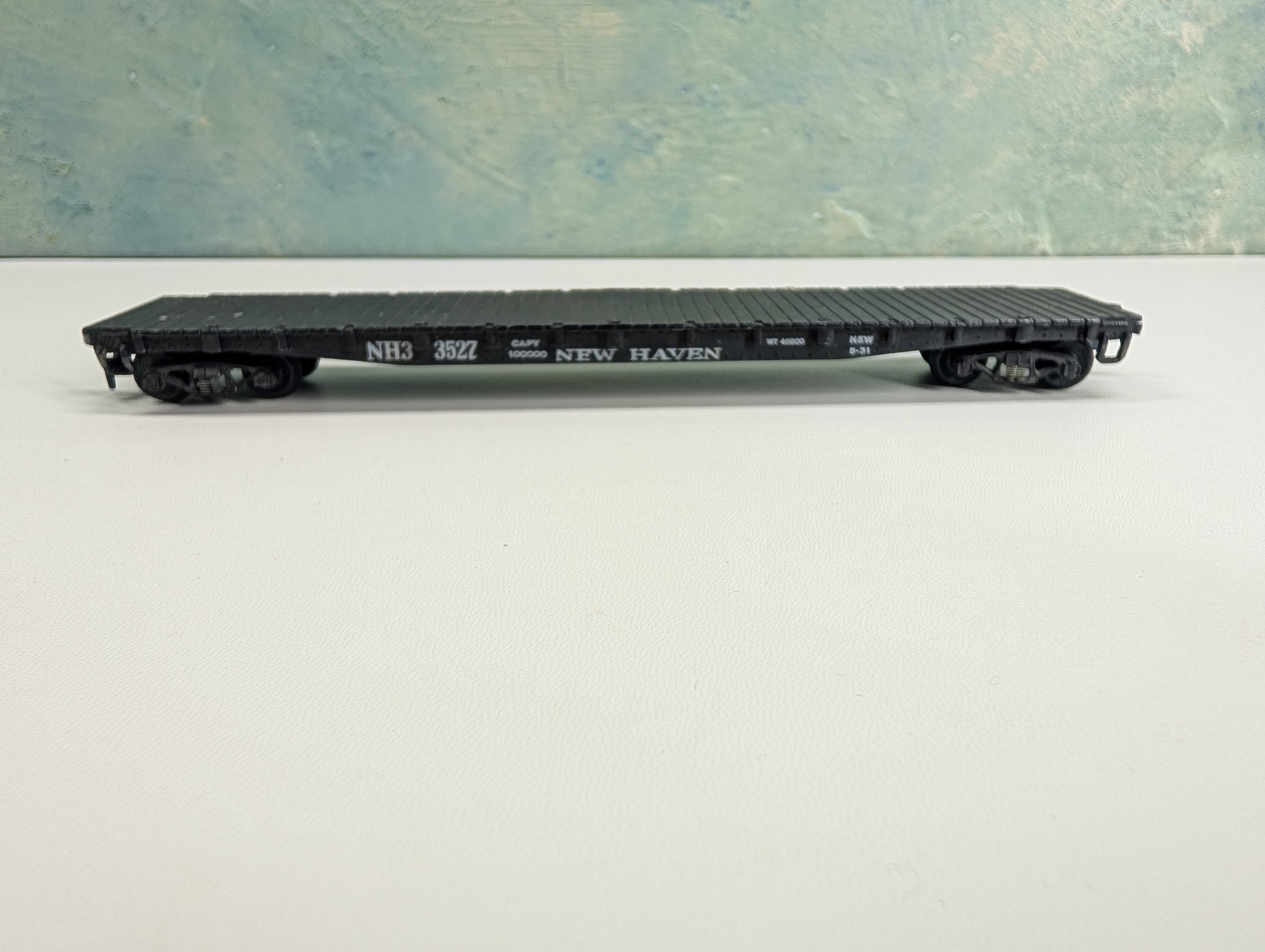 USED Gilbert HO Scale 55' Flat Car New Haven NH3 #3527 Metal