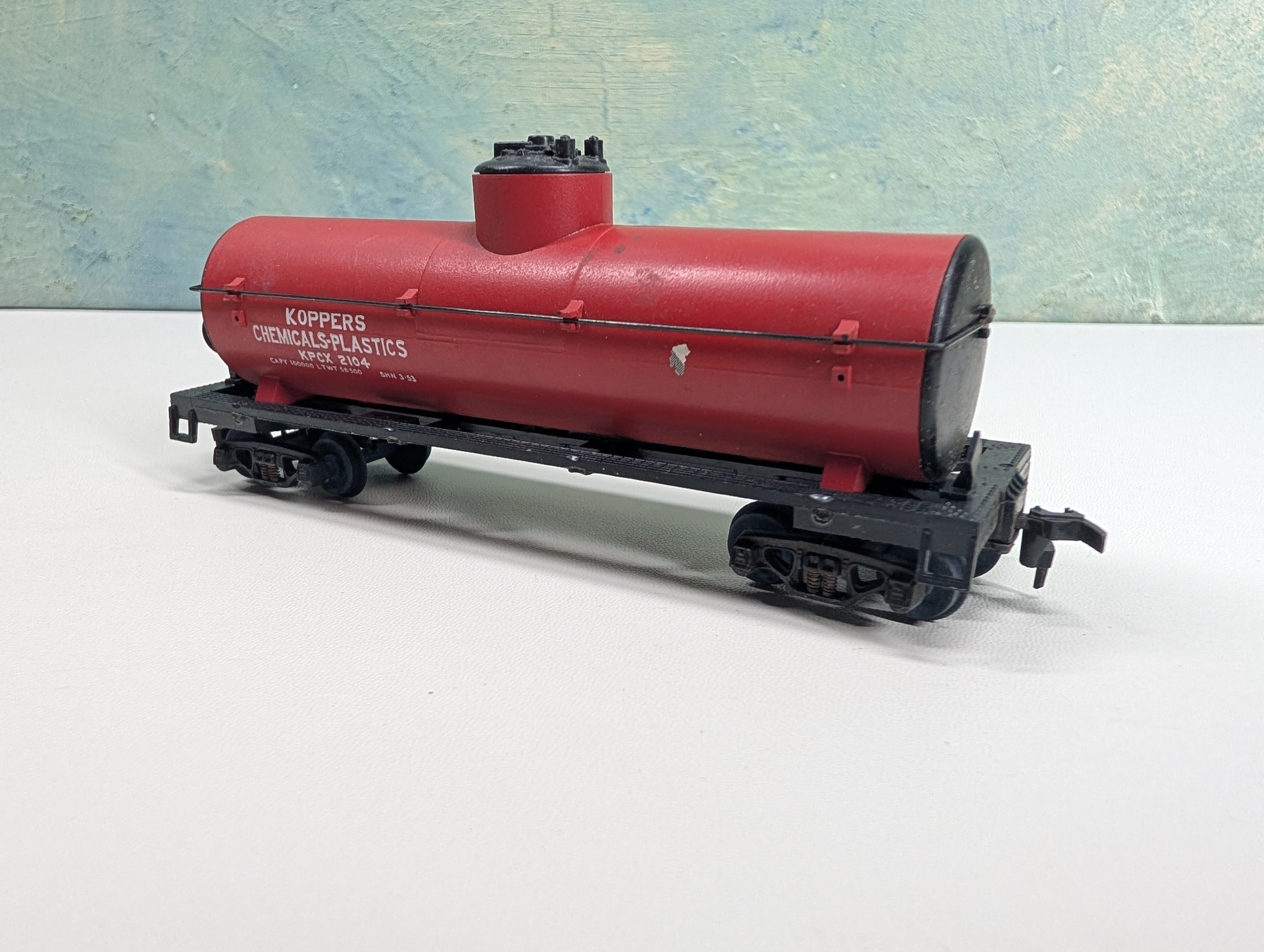USED Varney HO Scale Single Dome Tank Car Koppers KPCX #2104