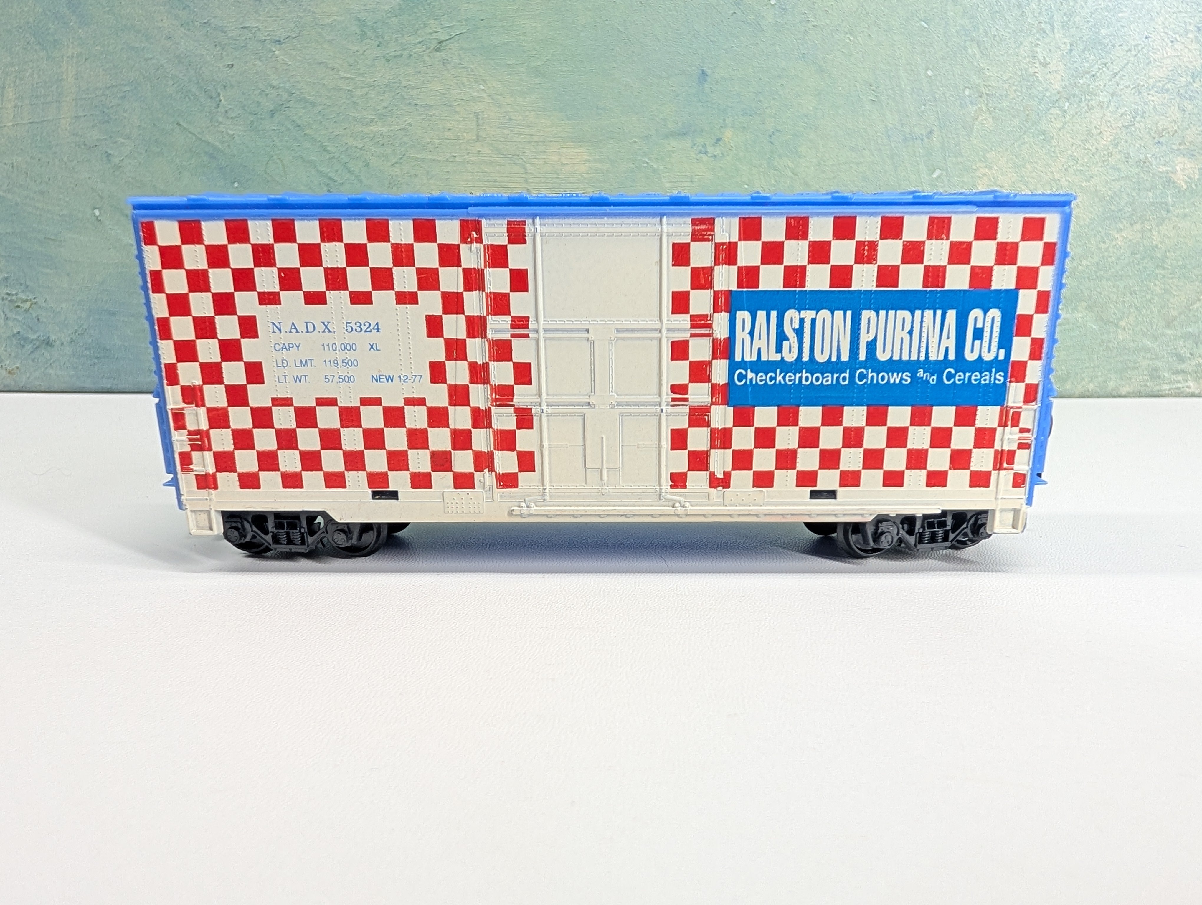 USED Tyco HO Scale 40' Hi-Cube Box Car Ralston Purina NADX #5324