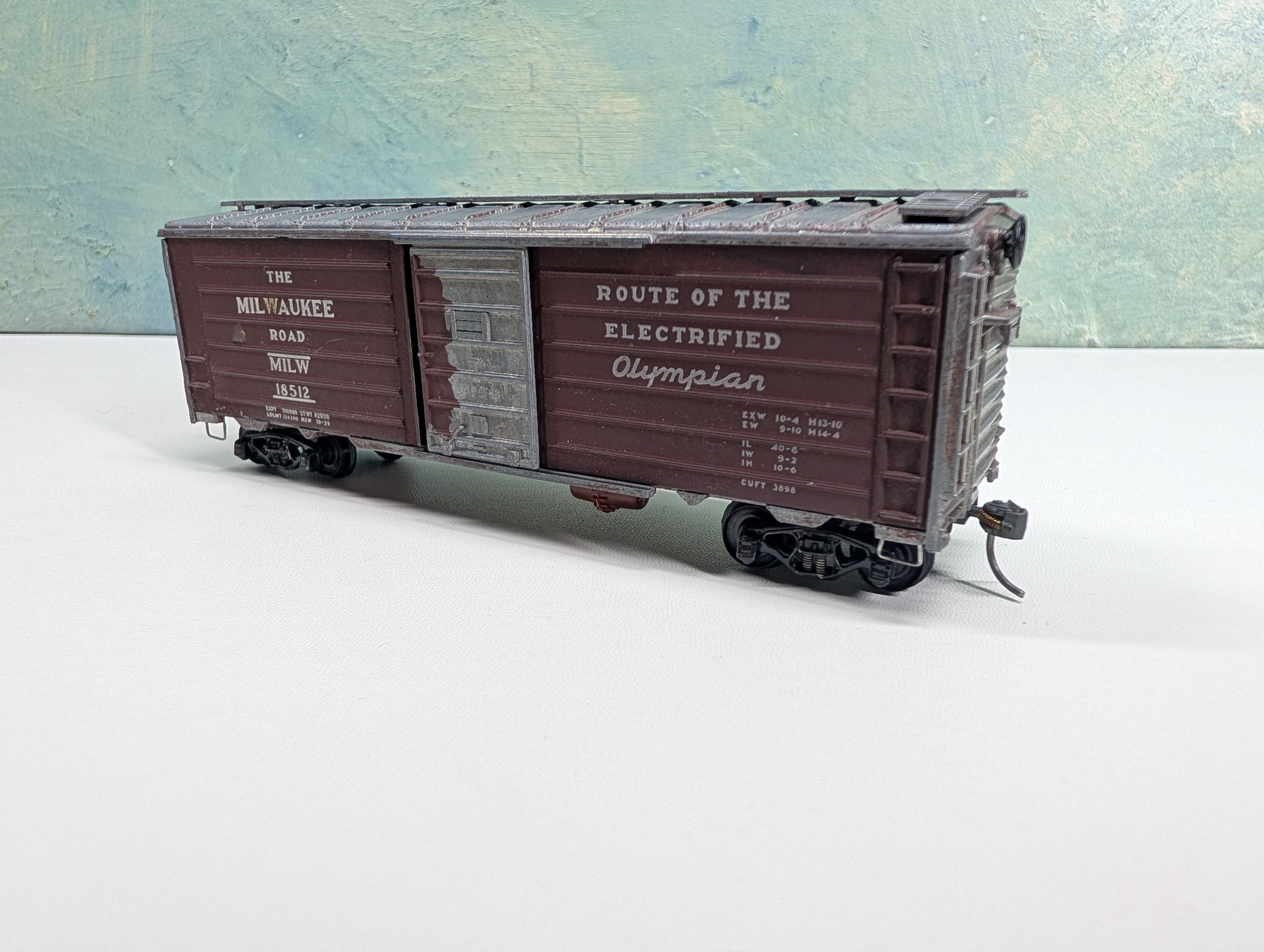 USED Varney HO Scale Metal 40' Box Car Milwaukee Road MILW #18512