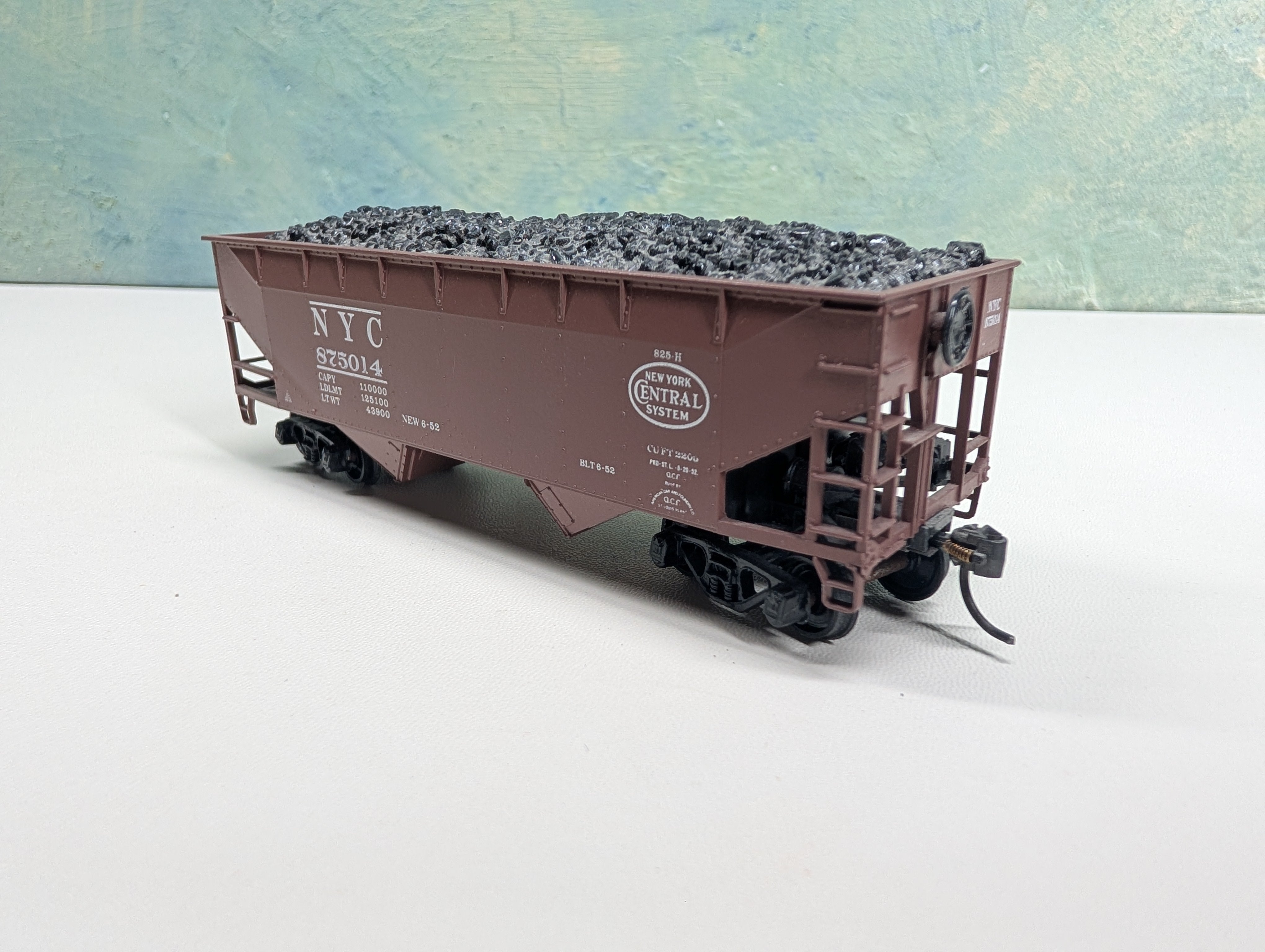 USED Athearn HO Scale 2 Bay Hopper w/ Load New York Central NYC #875014